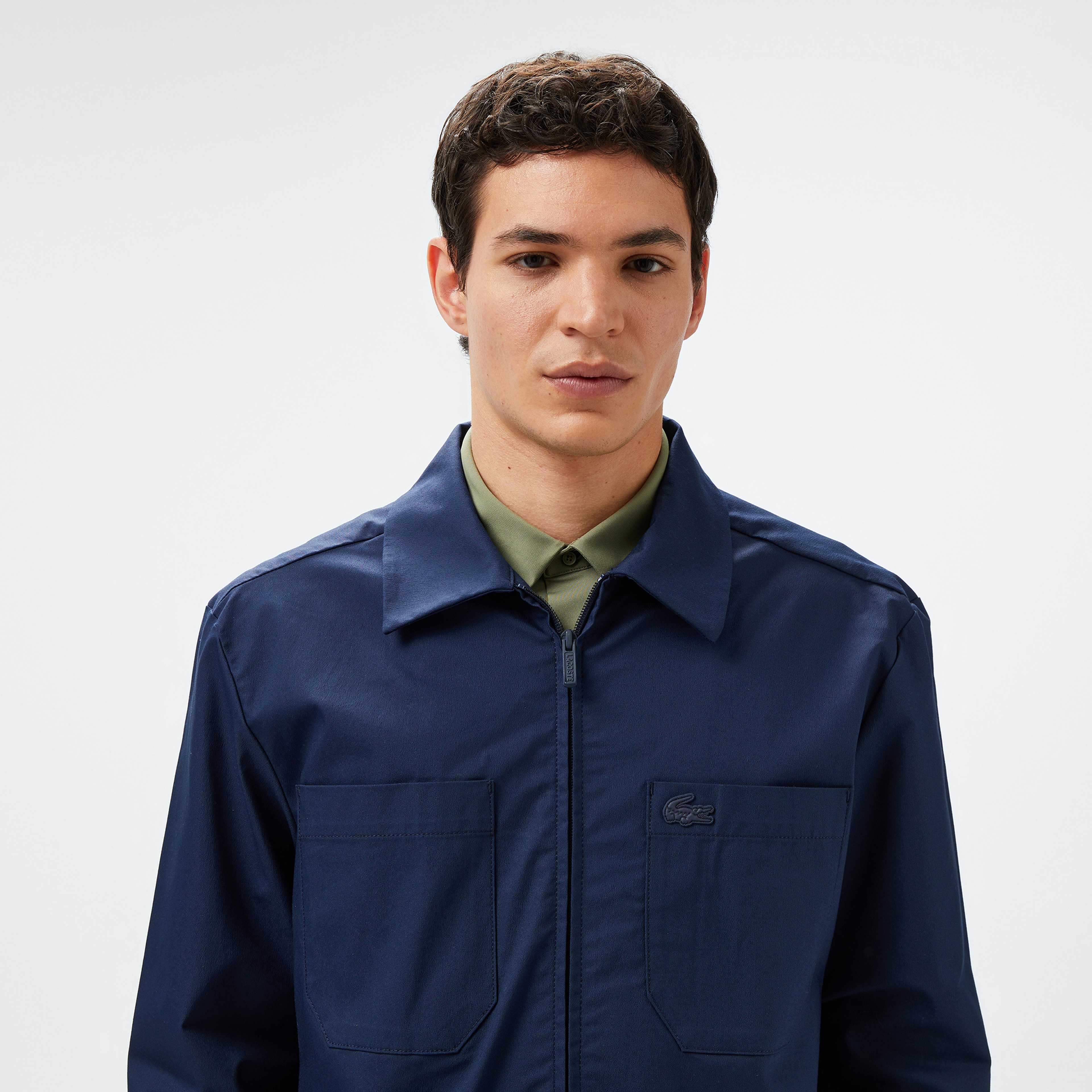 Erkek Regular Fit Gömlek Yaka Lacivert Ceket