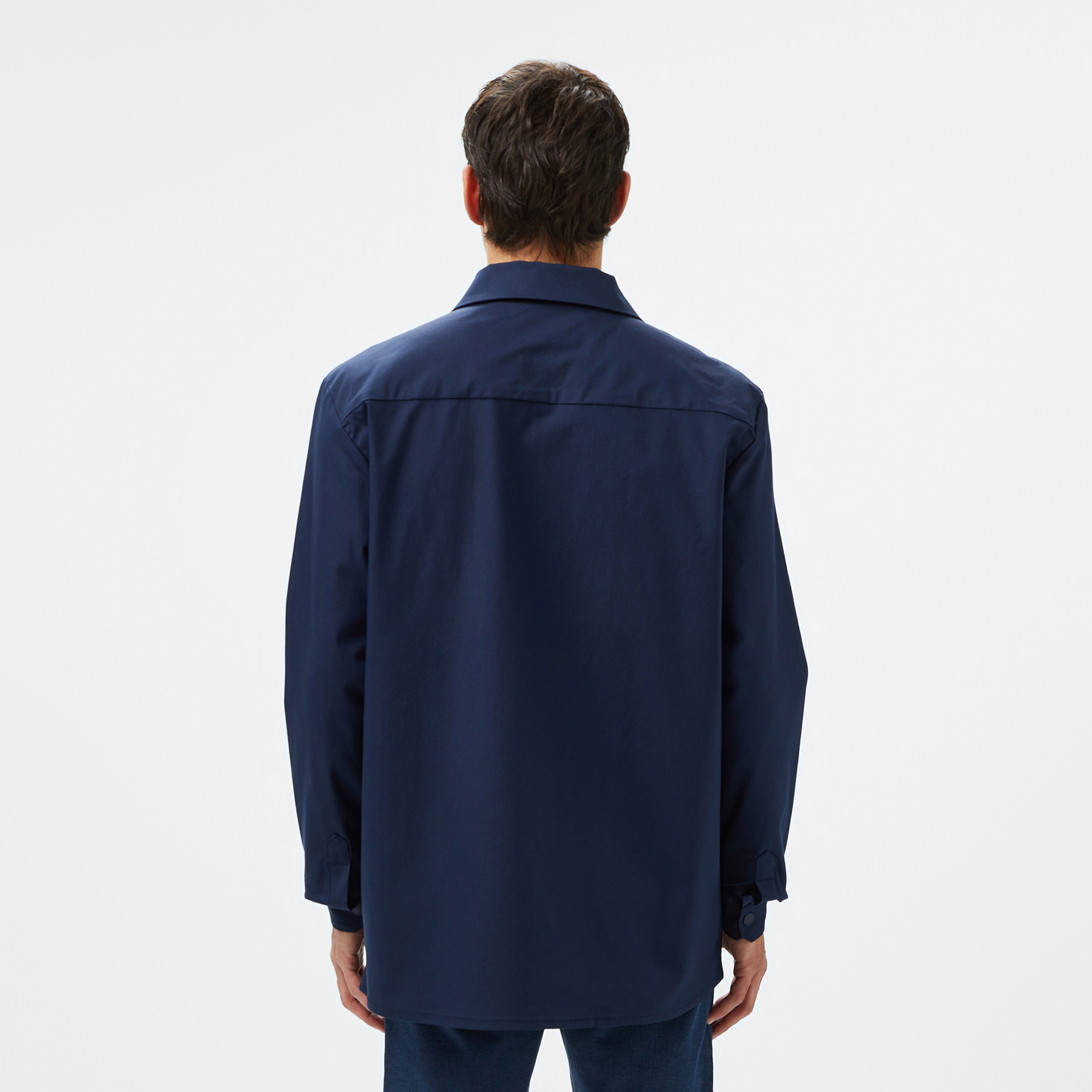 Erkek Regular Fit Gömlek Yaka Lacivert Ceket