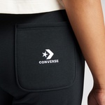 Converse Wide-Leg French Terry Kadın Siyah Eşofman Altı