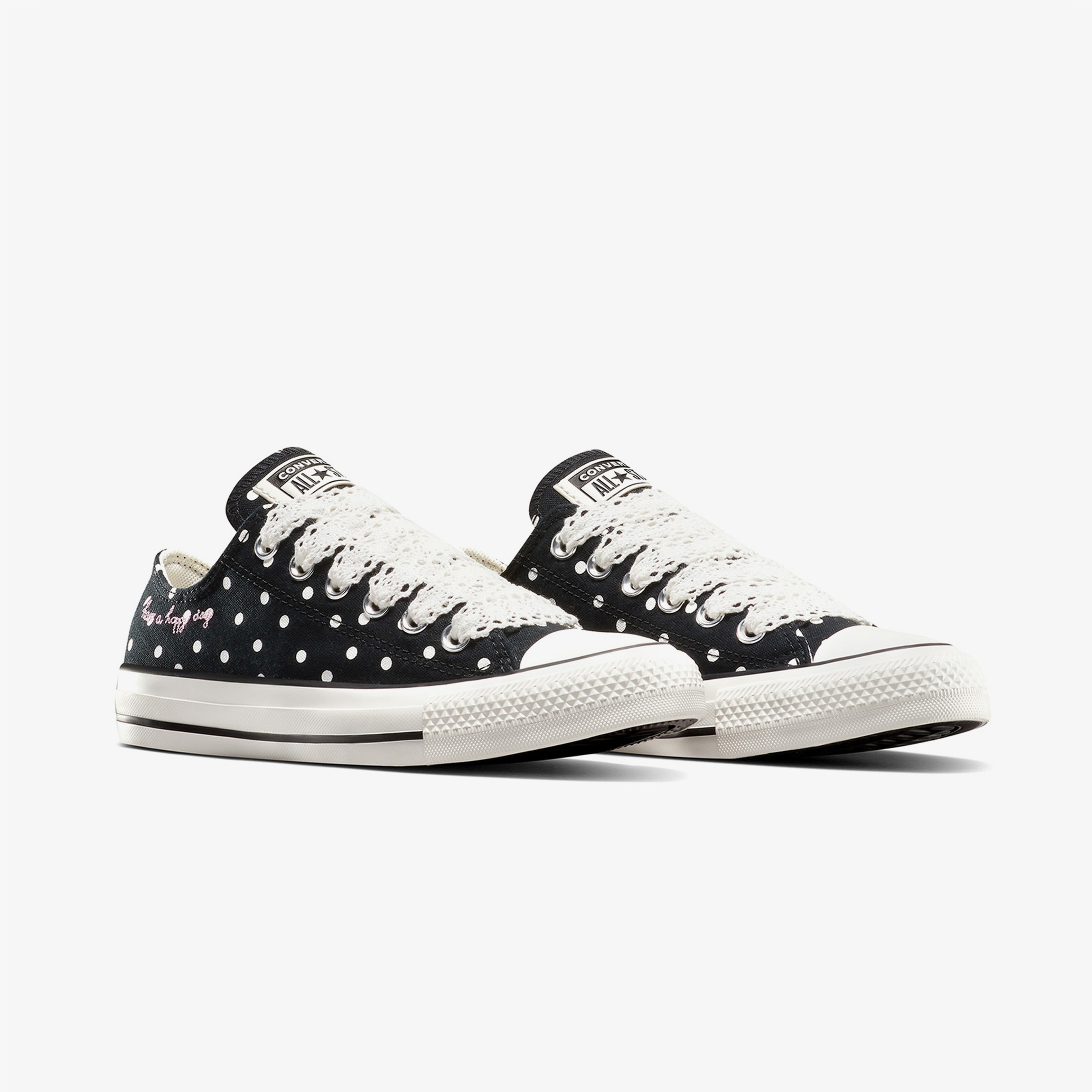 Converse Chuck Taylor All Star Polka Dots Kadın Siyah Sneaker