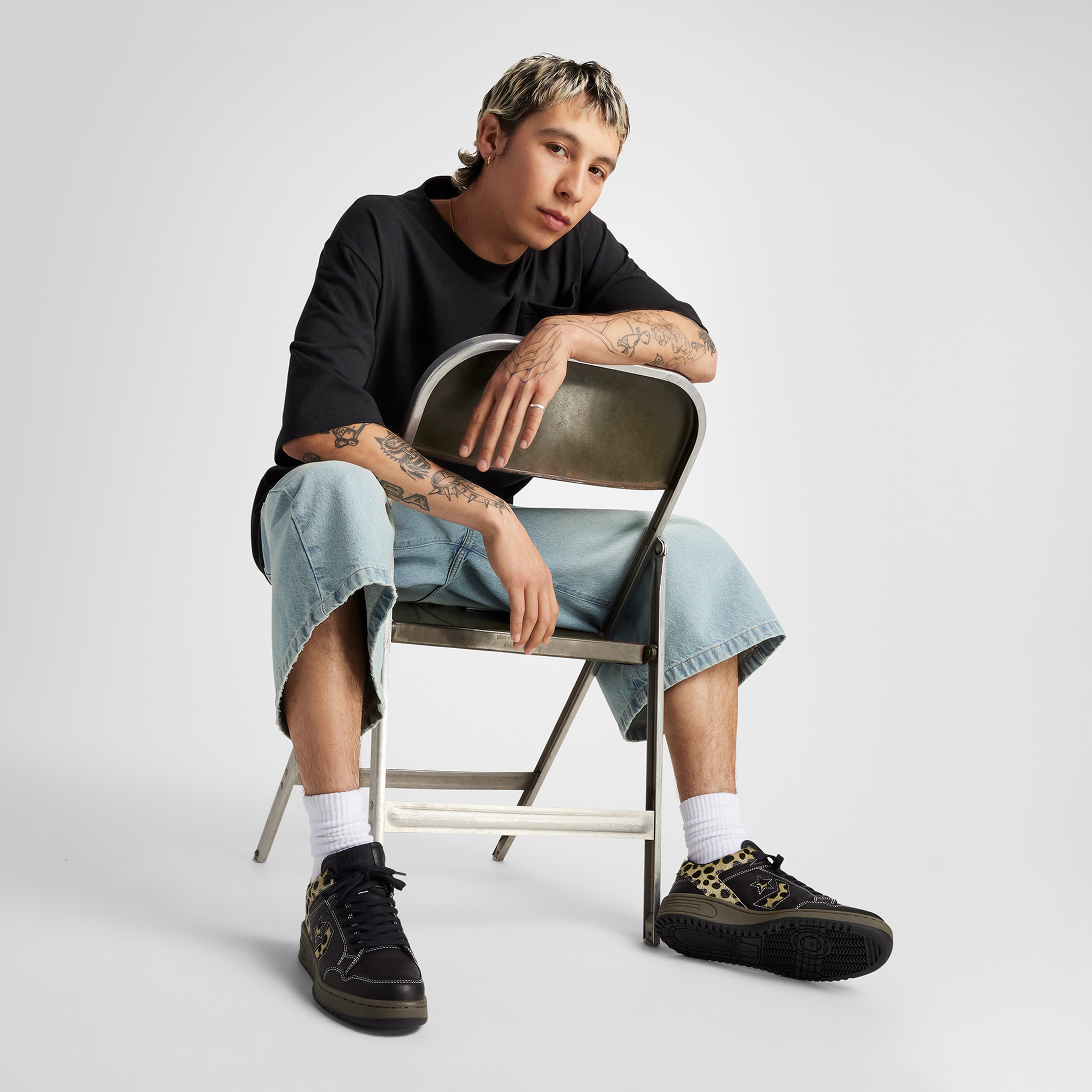 Converse Weapon Pony Hair Unisex Siyah Deri Sneaker