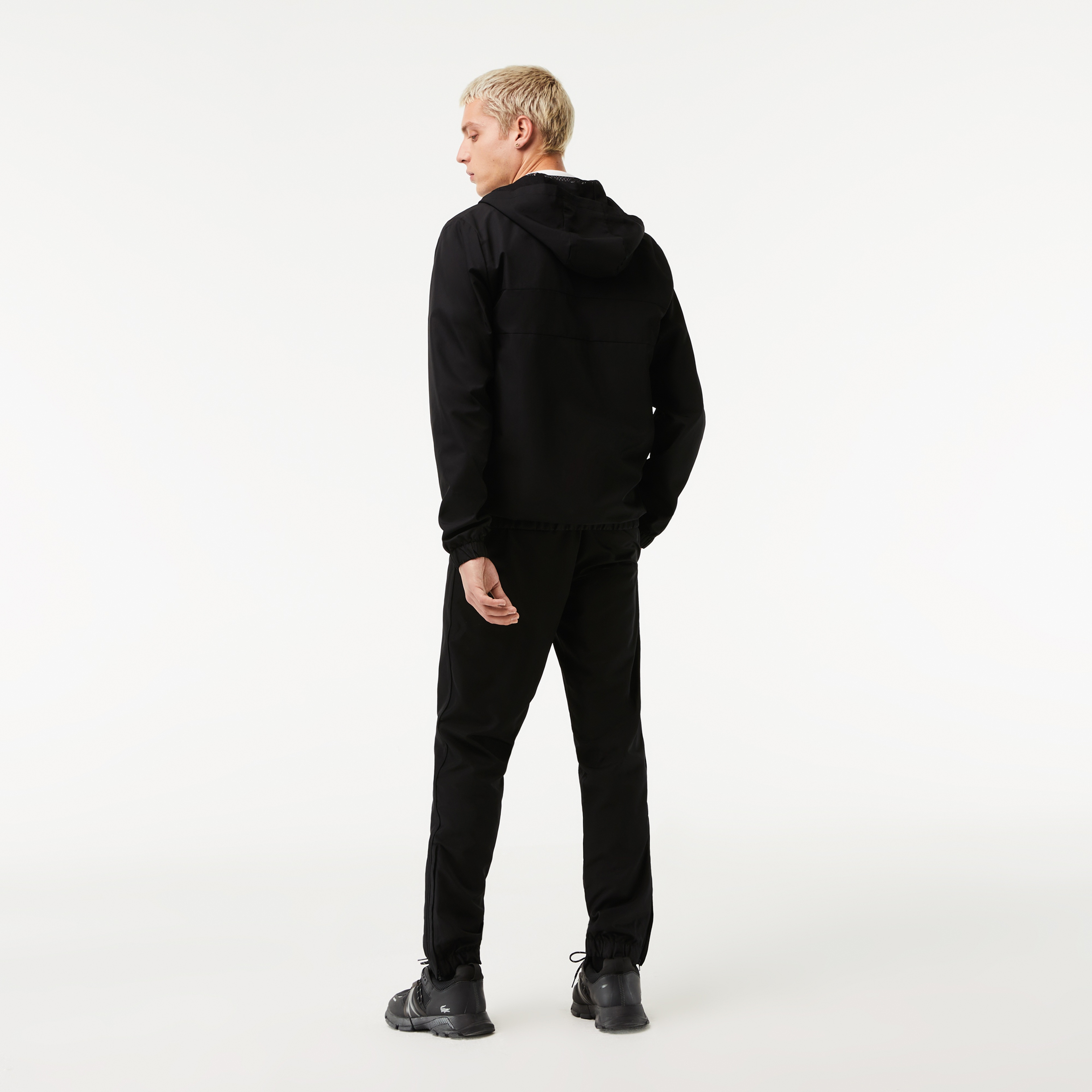 Lacoste Erkek Regular Fit Kapüşonlu Siyah Eşofman Takımı