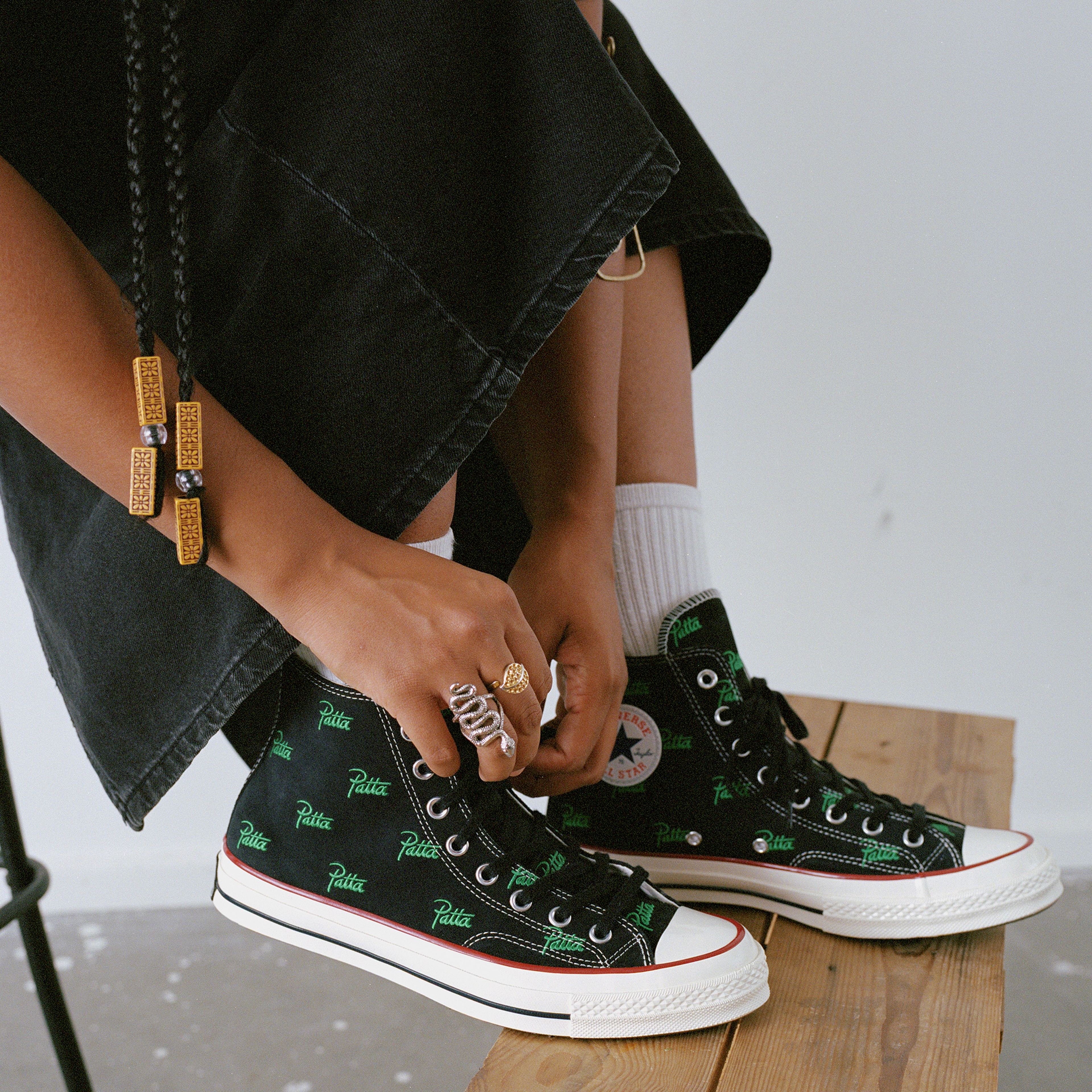 Converse X Patta Chuck 70 Unisex Siyah Bilekli Sneaker