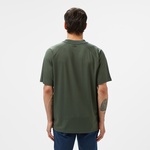 Erkek Oversize Fit Bisiklet Yaka Koyu Yeşil T-Shirt