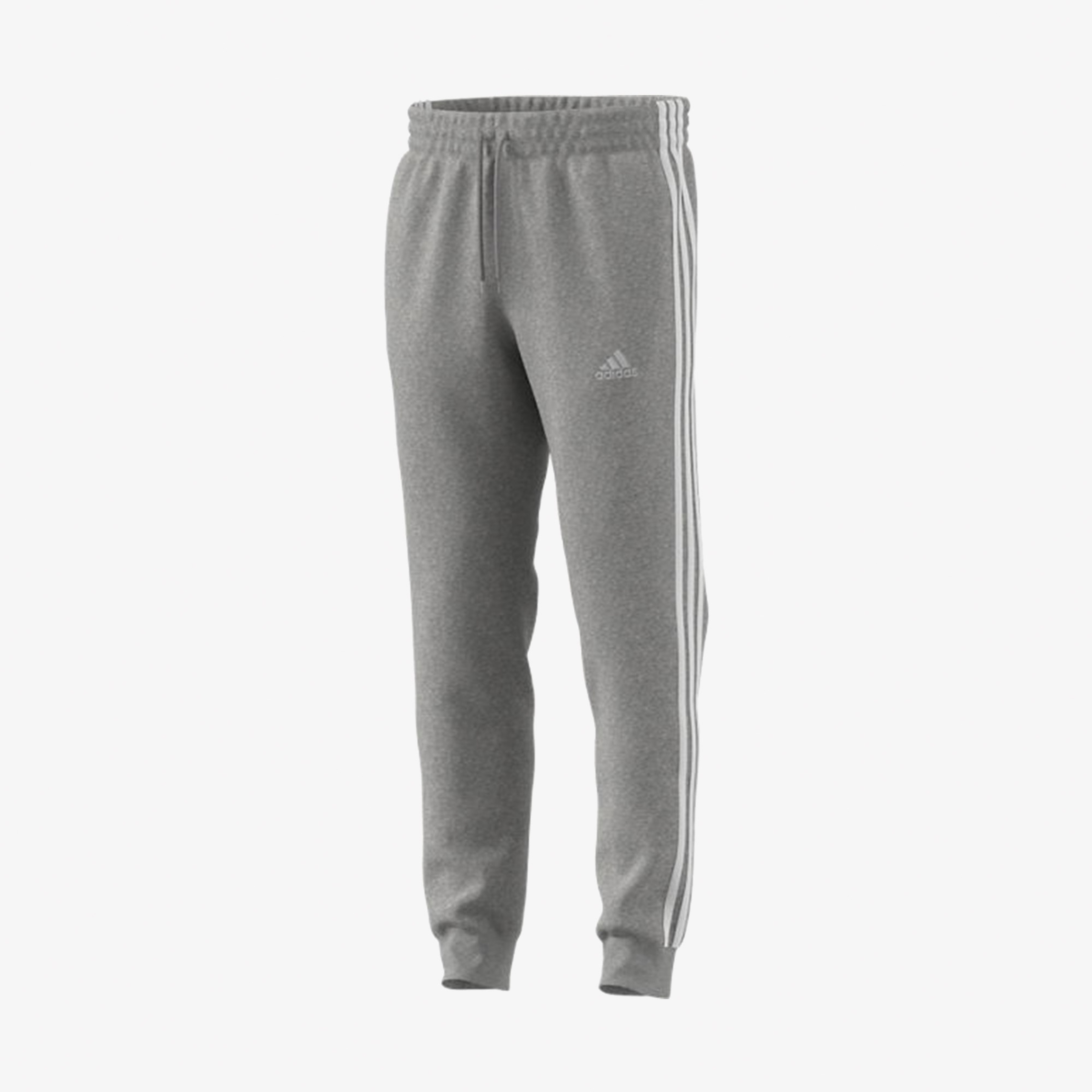 adidas Essentials Fleece 3-Stripes Tapered Cuff Erkek Gri Eşofman Altı