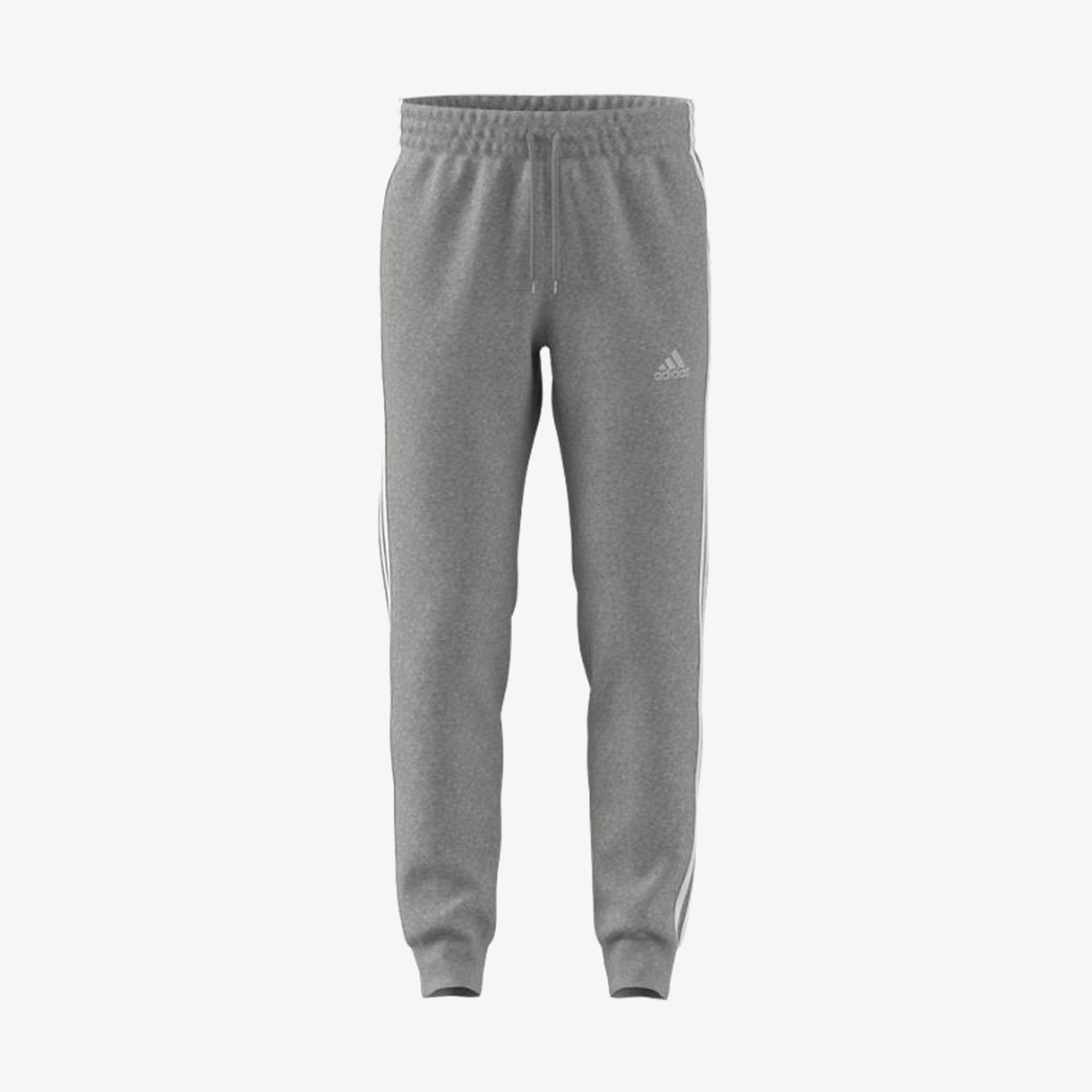 adidas Essentials Fleece 3-Stripes Tapered Cuff Erkek Gri Eşofman Altı