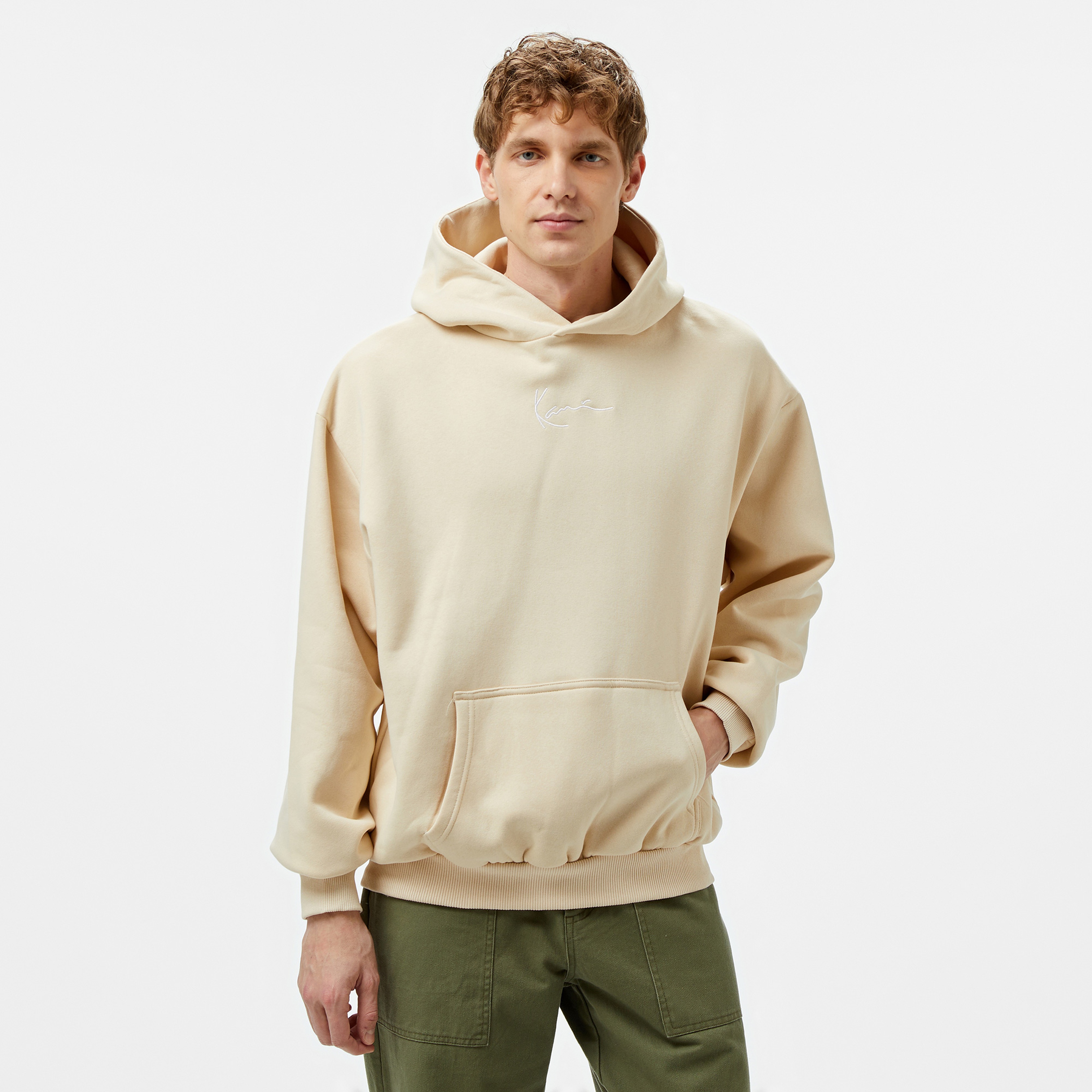 Karl Kani Small Signature Essential Os  Erkek Krem Hoodie