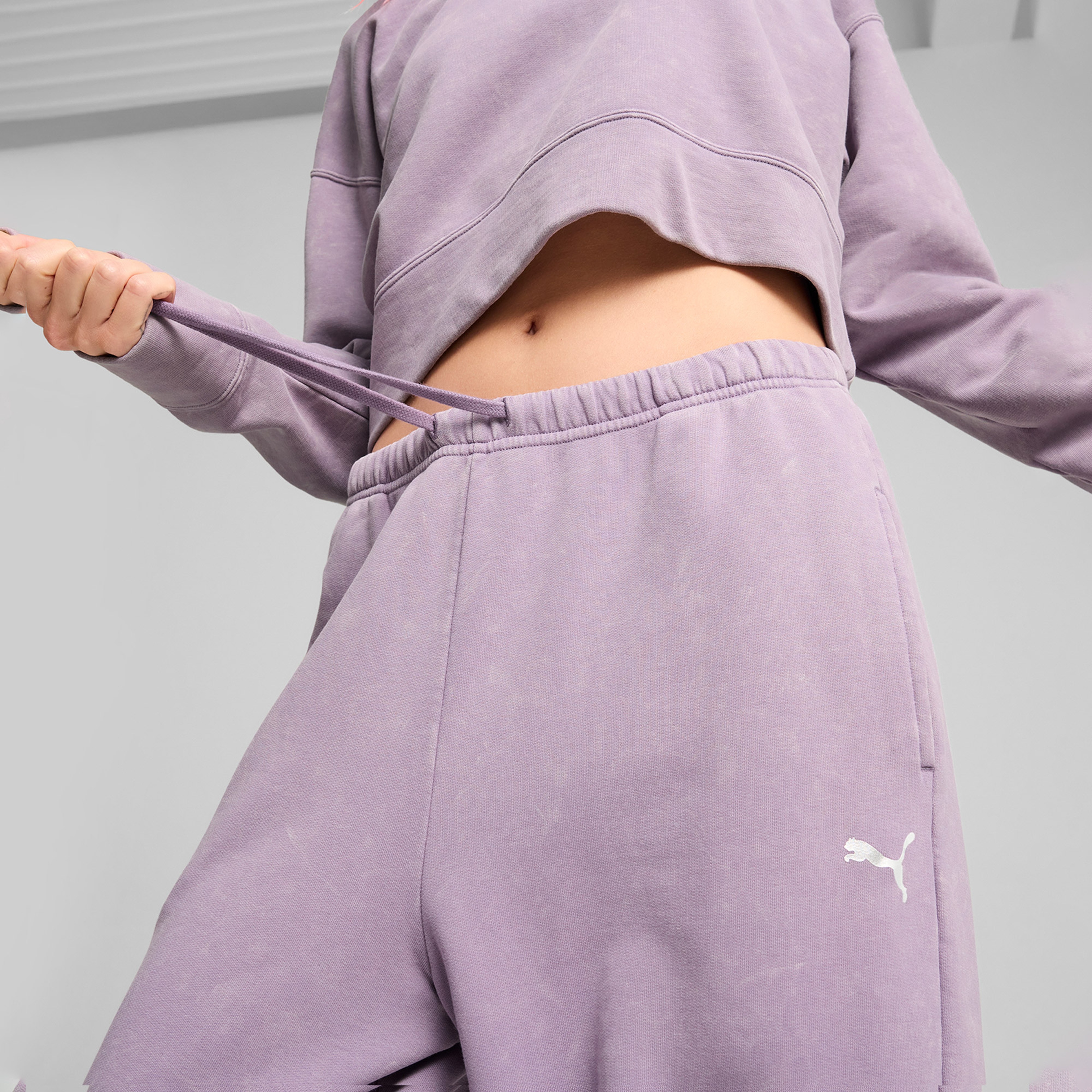 Puma Dare To Relaxed Washed Kadın Mor Eşofman Altı