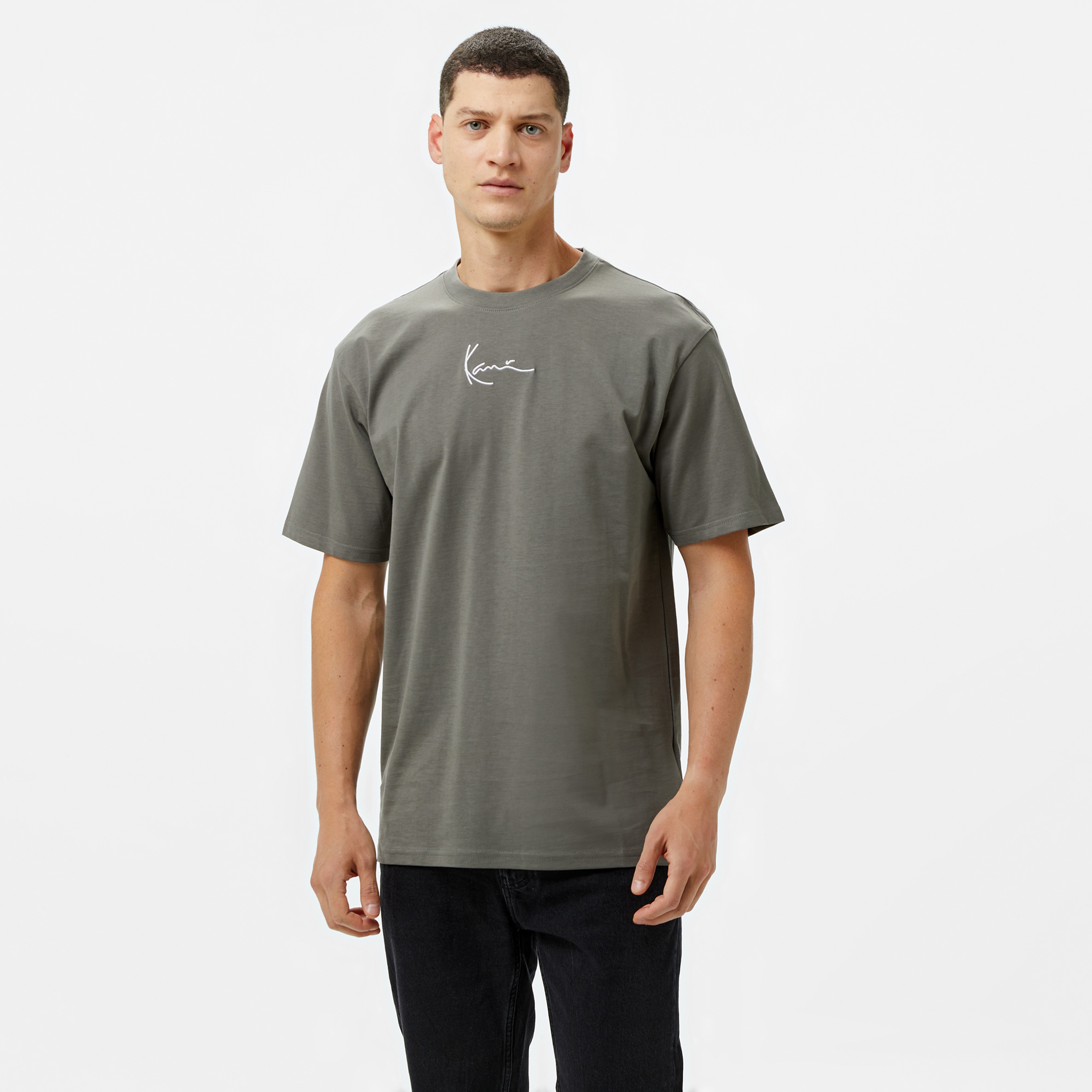 Karl Kani Small Signature Essential Erkek Gri T-Shirt