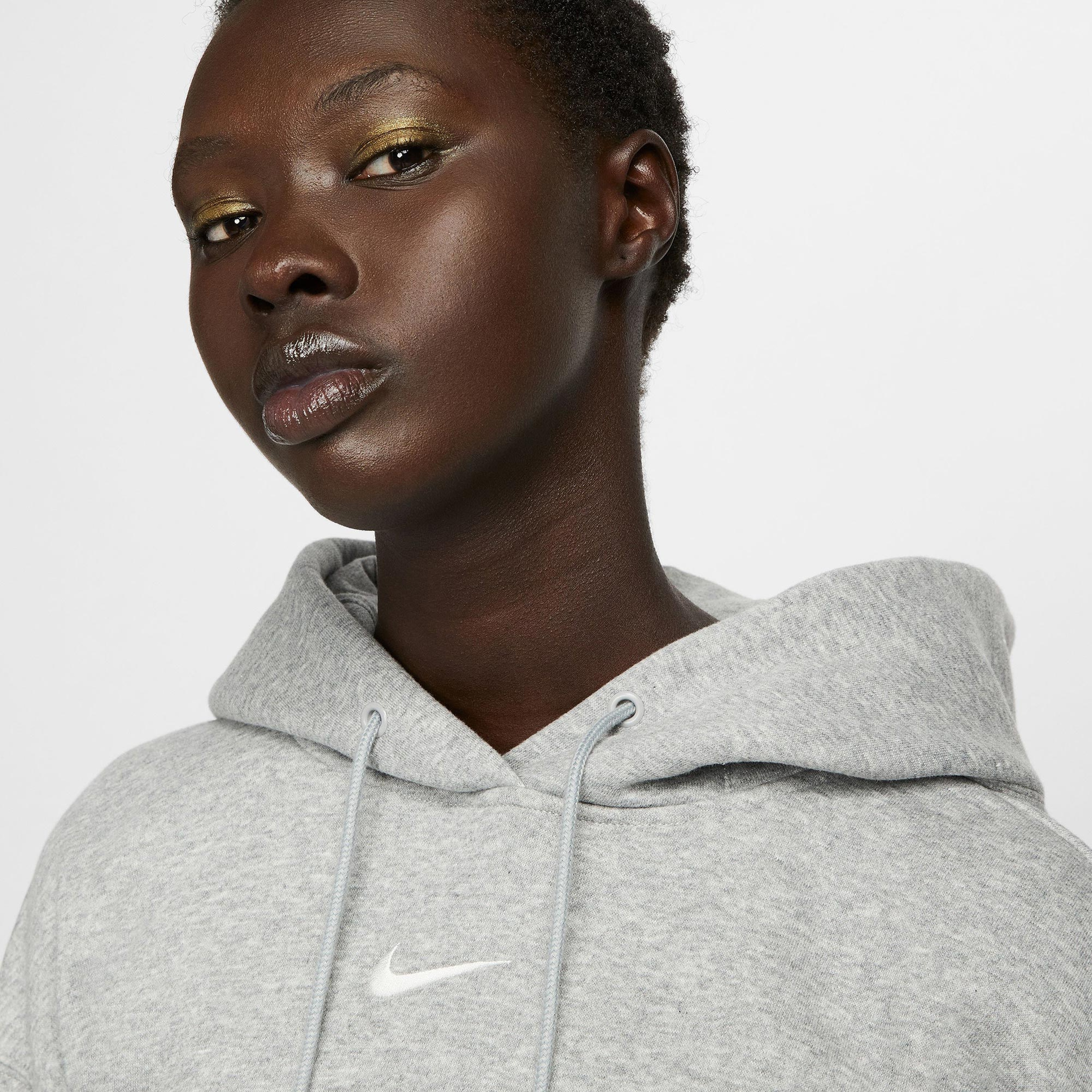 Nike Sportswear Phoenix Fleece Kadın Gri  Hoodie