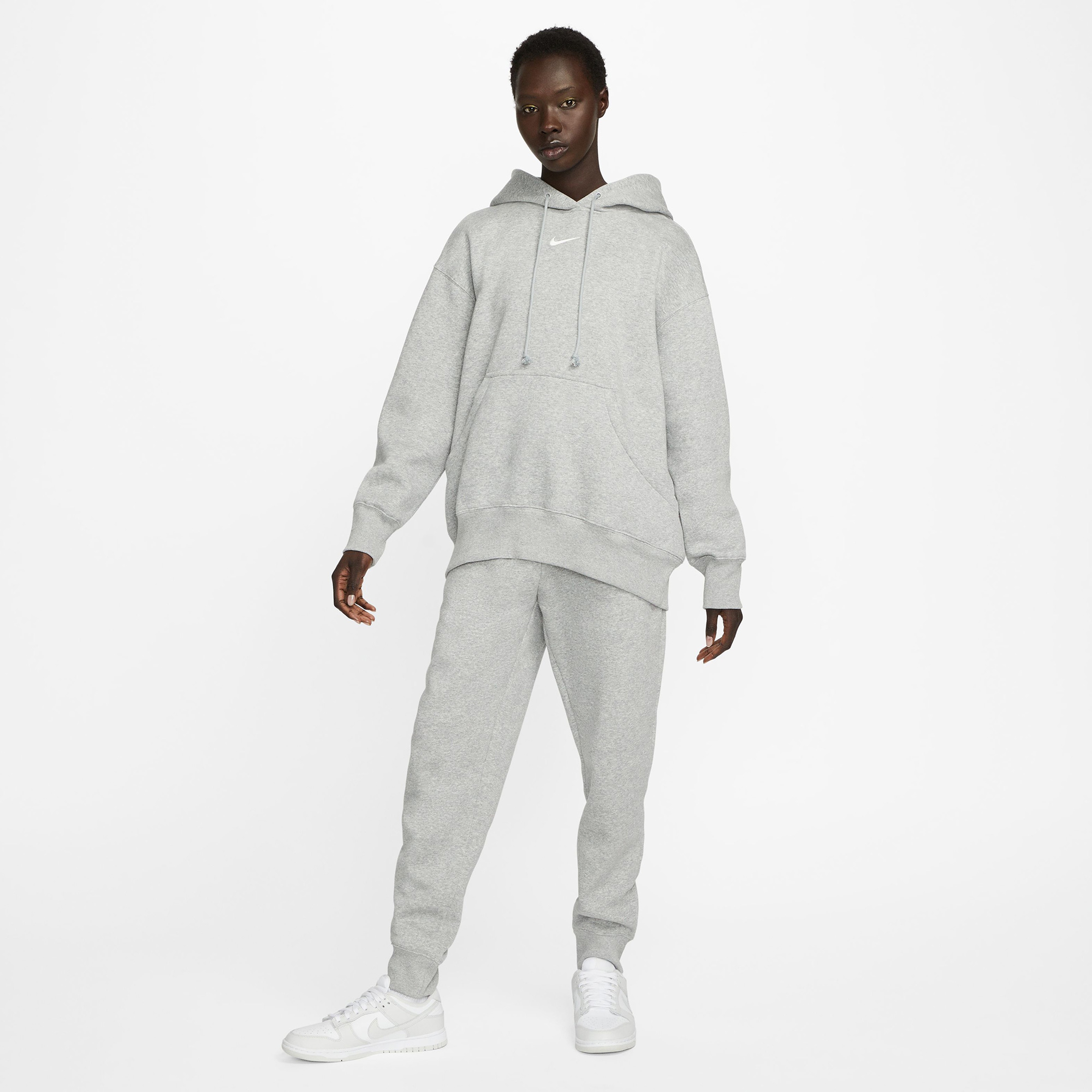 Nike Sportswear Phoenix Fleece Kadın Gri  Hoodie