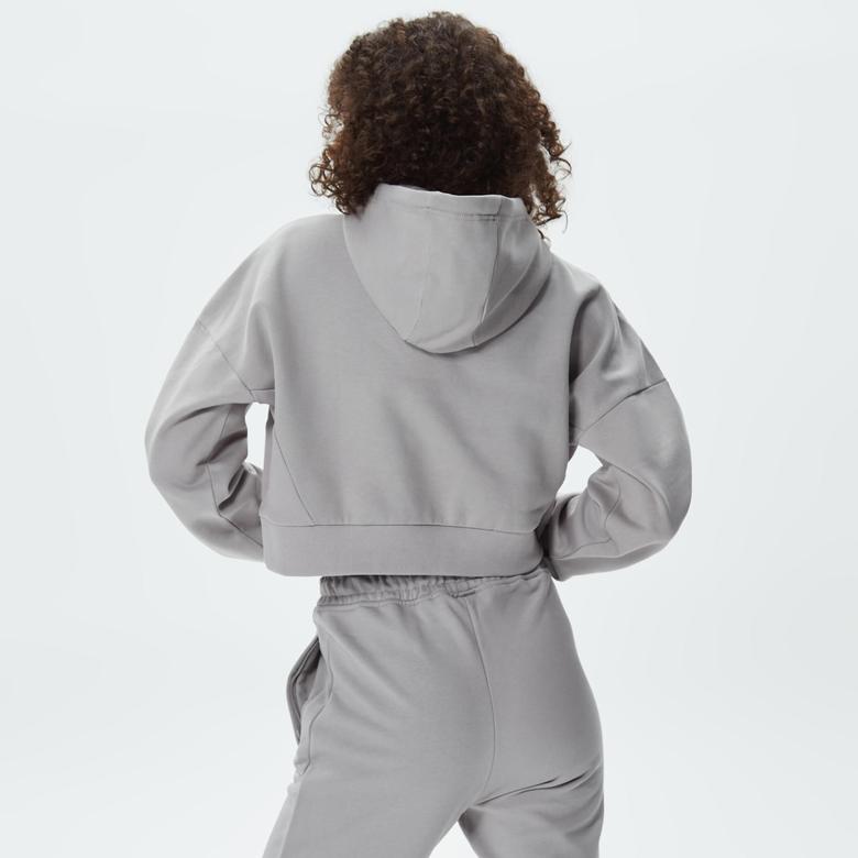 United4 Classic Kadın Gri Hoodie
