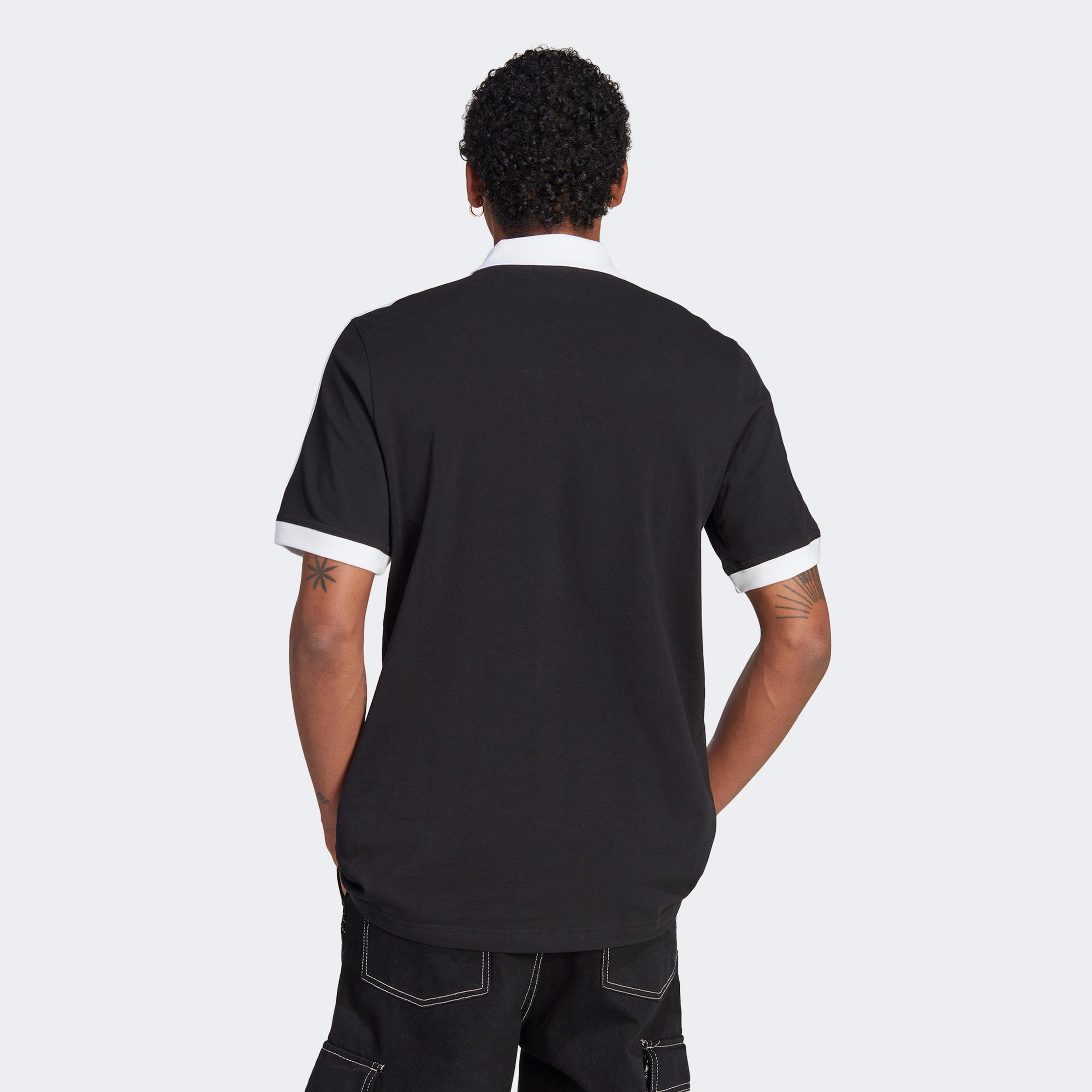 adidas Adicolor Classics 3-Stripes Polo Erkek Siyah T-Shirt