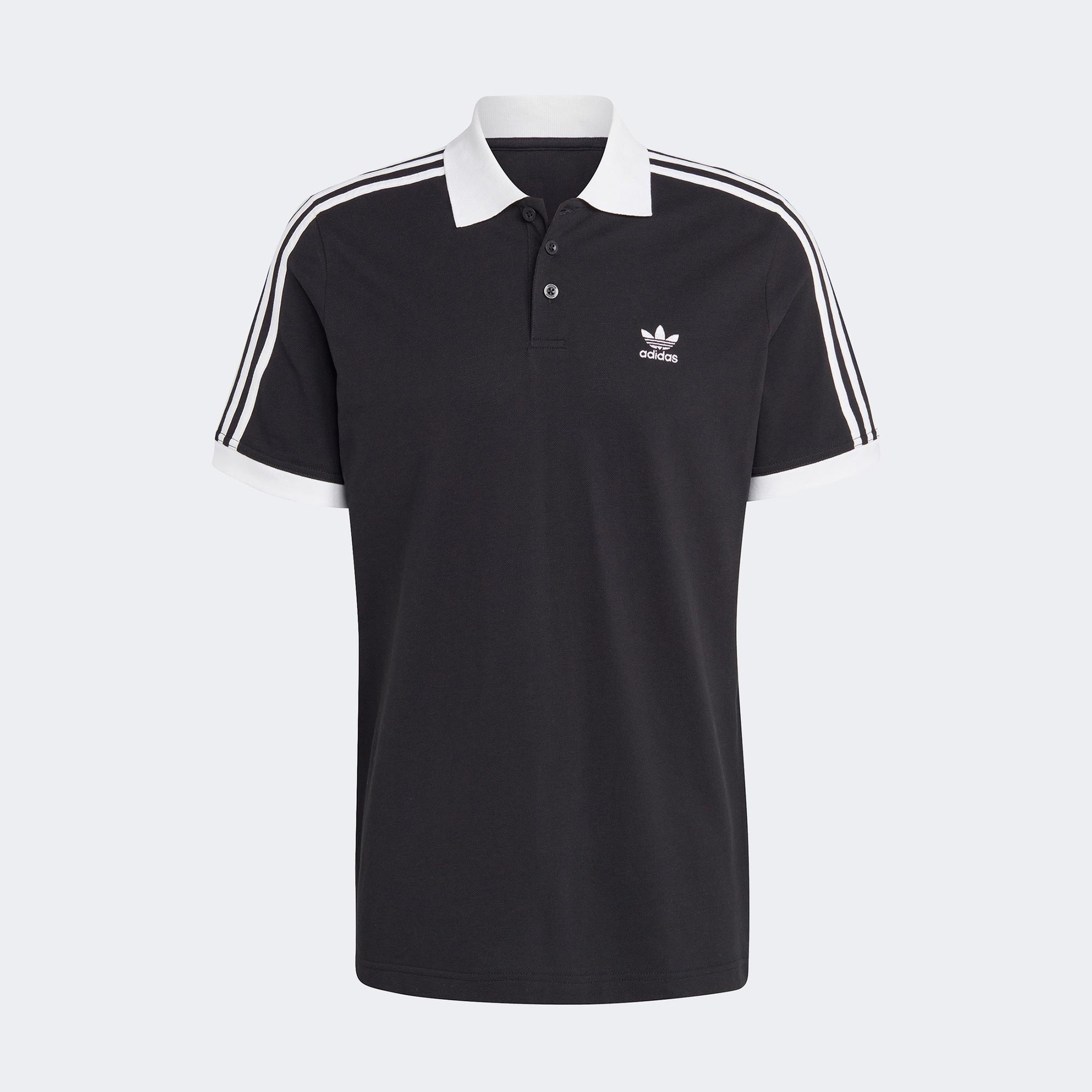 adidas Adicolor Classics 3-Stripes Polo Erkek Siyah T-Shirt