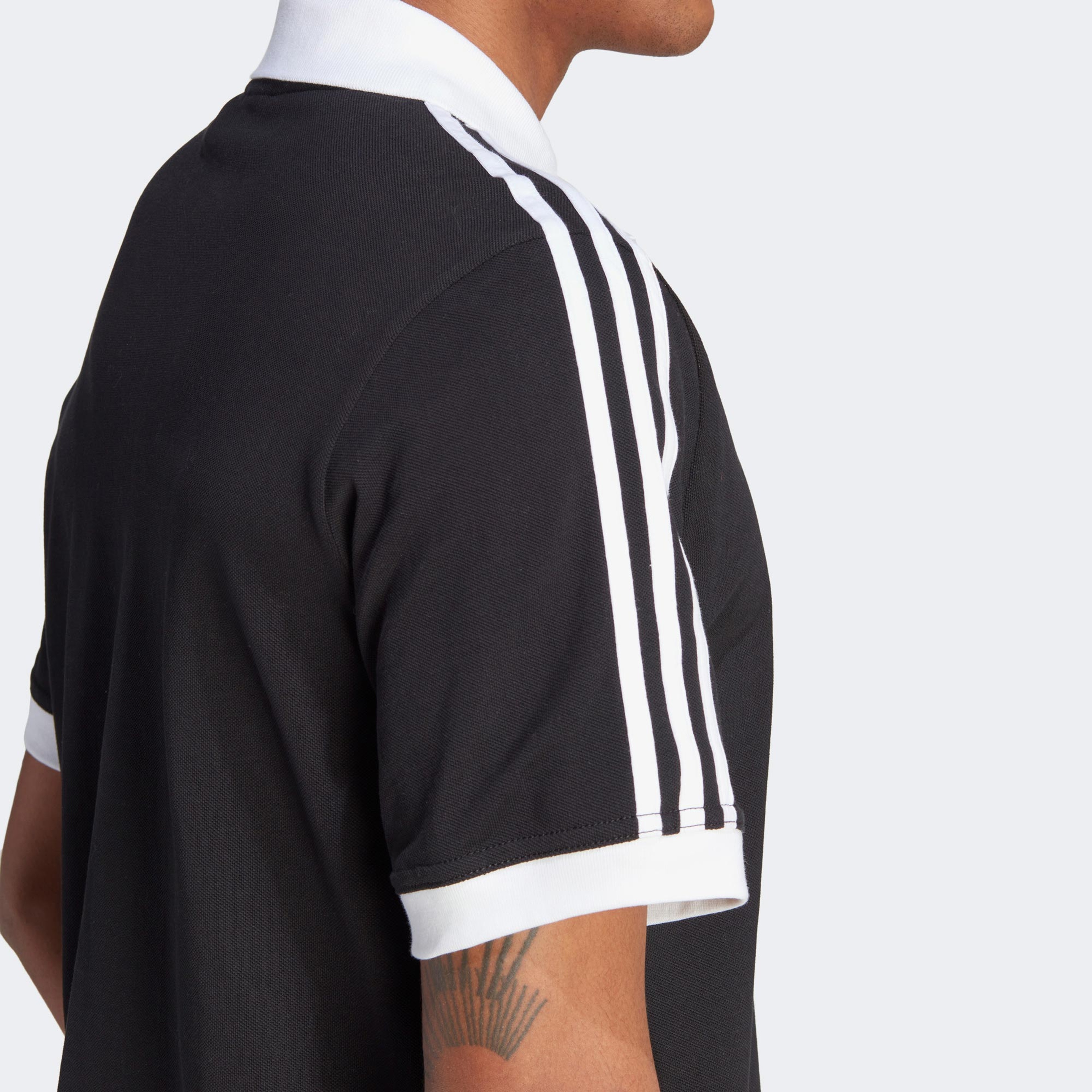 adidas Adicolor Classics 3-Stripes Polo Erkek Siyah T-Shirt
