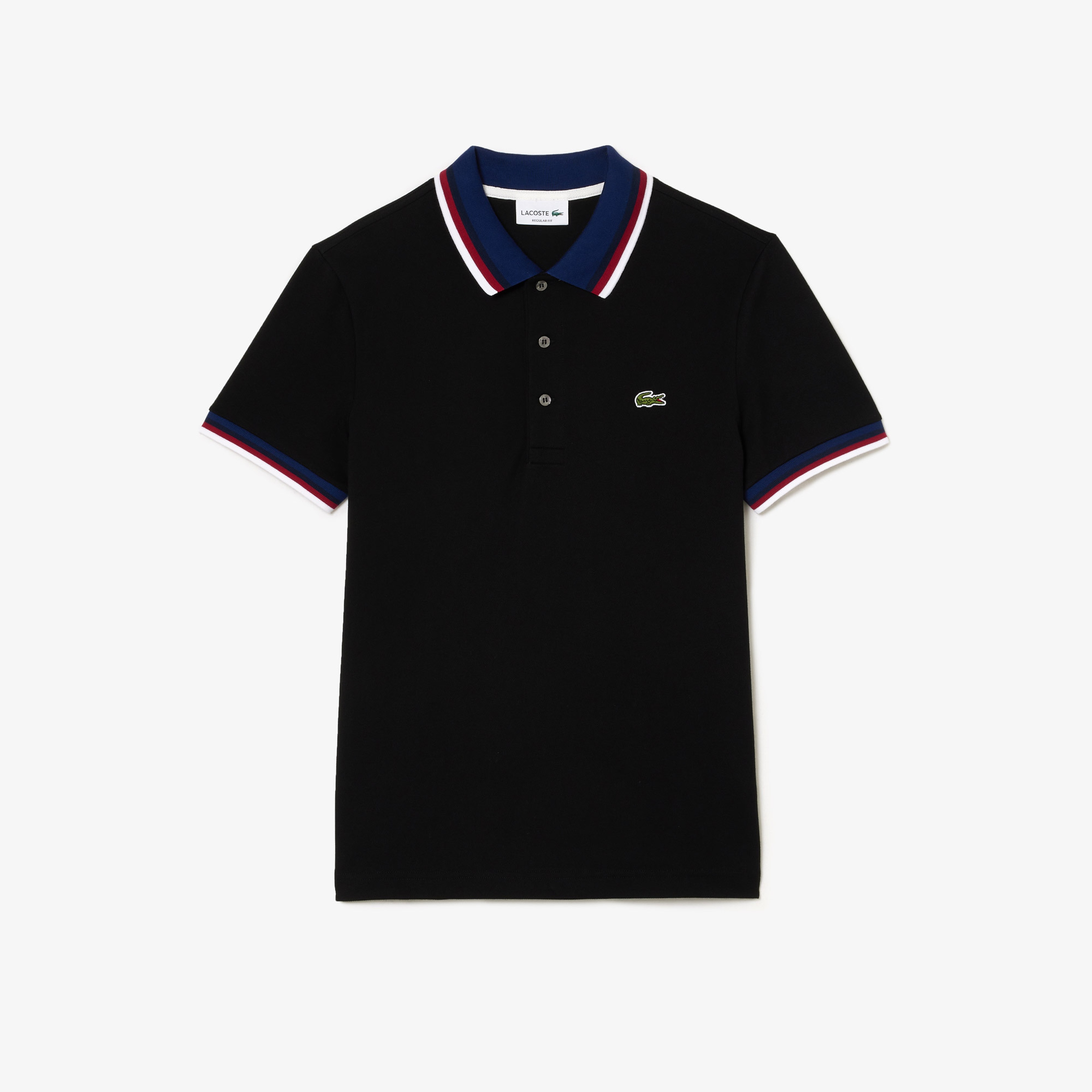 Lacoste Regular Fit Stretch Cotton Piqué Contrast Collar Polo Shirt