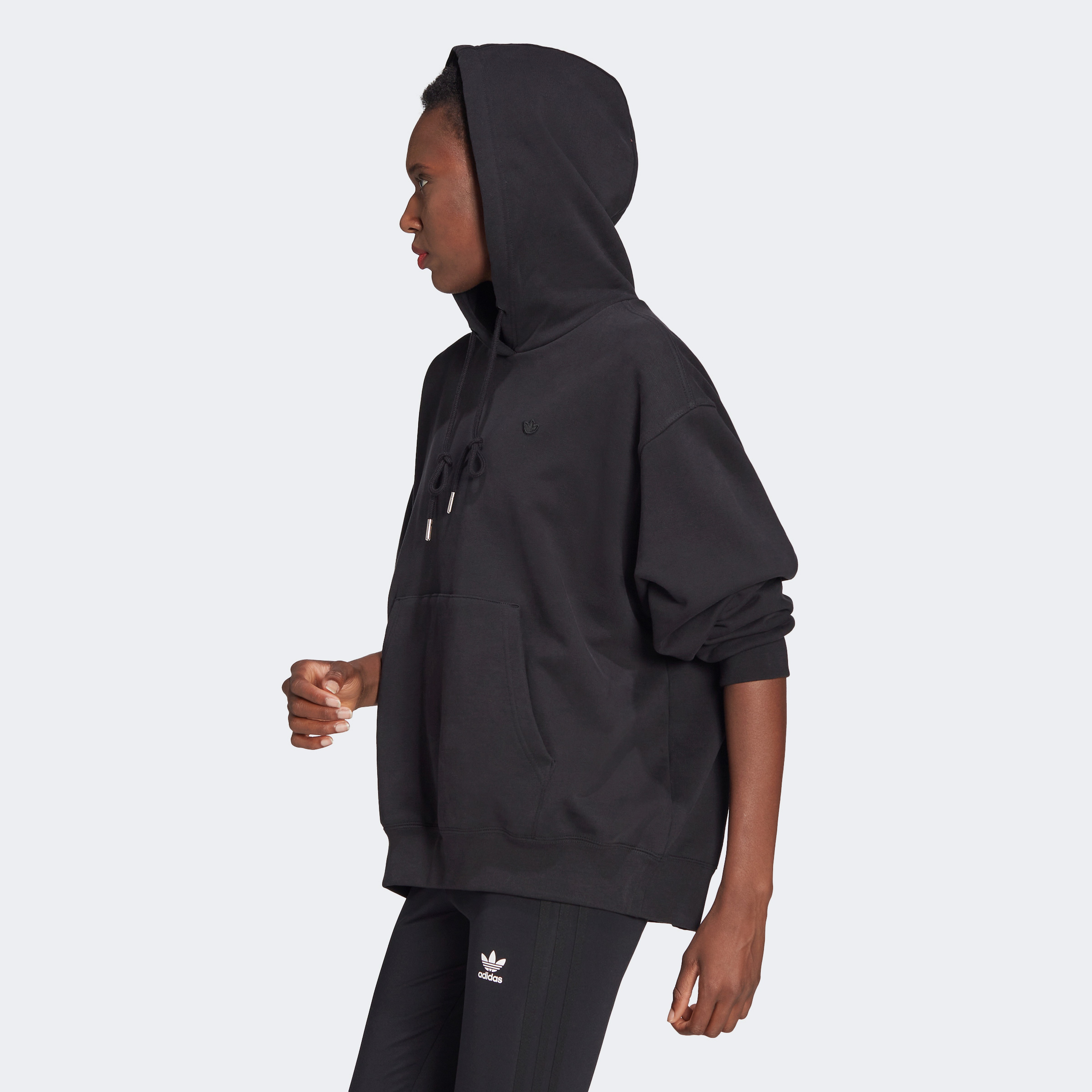 adidas Adicolor Oversize Kadın Siyah Hoodie