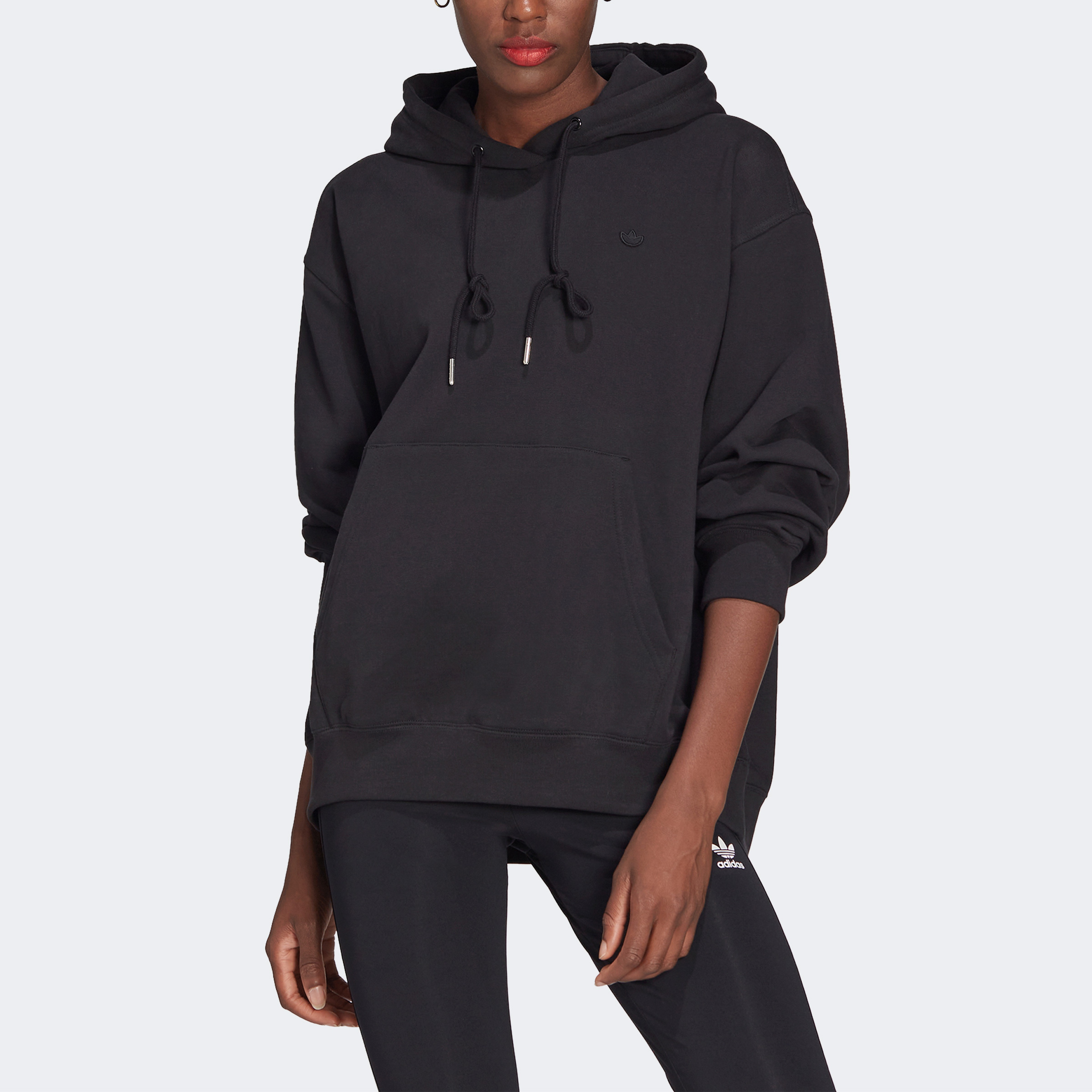 adidas Adicolor Oversize Kadın Siyah Hoodie