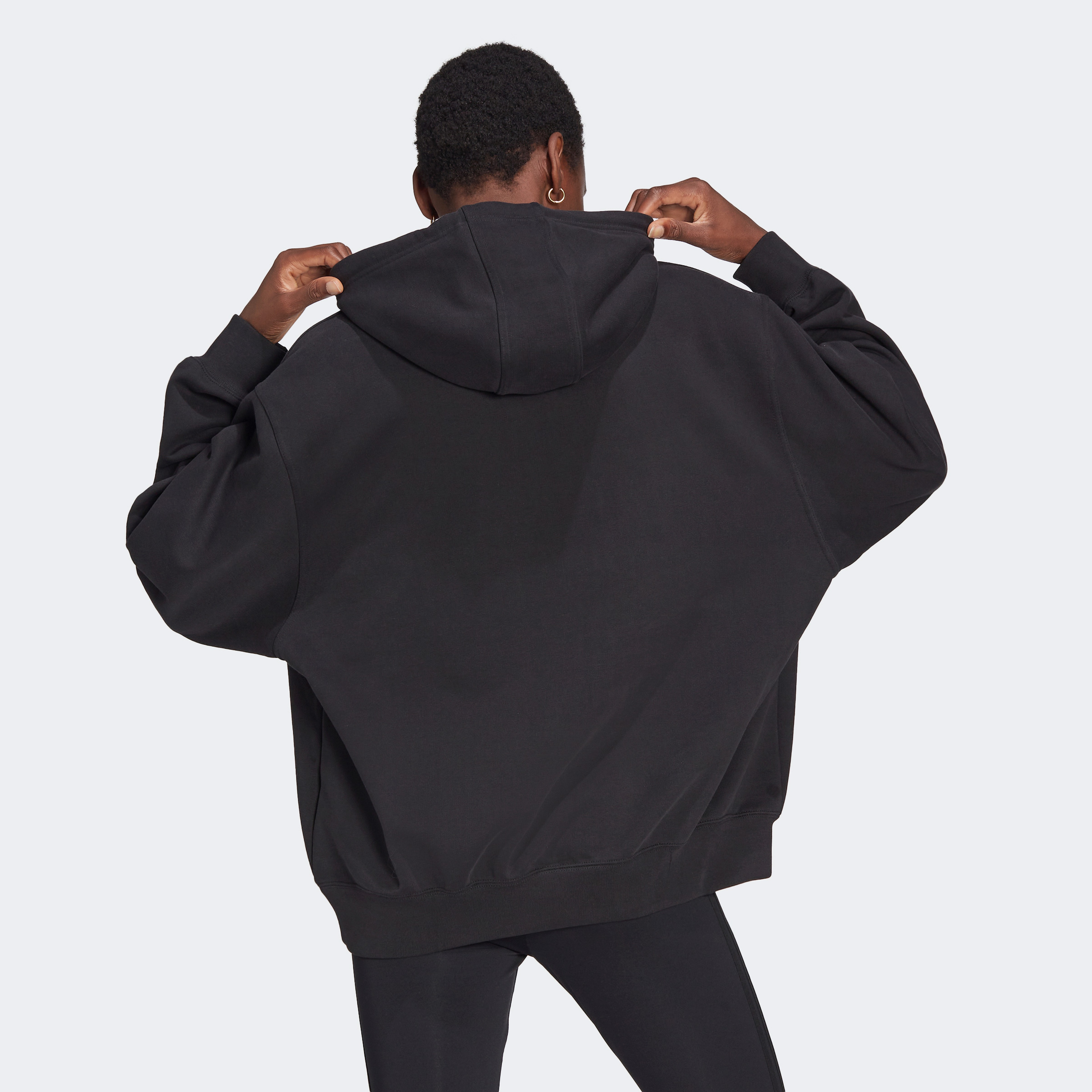 adidas Adicolor Oversize Kadın Siyah Hoodie