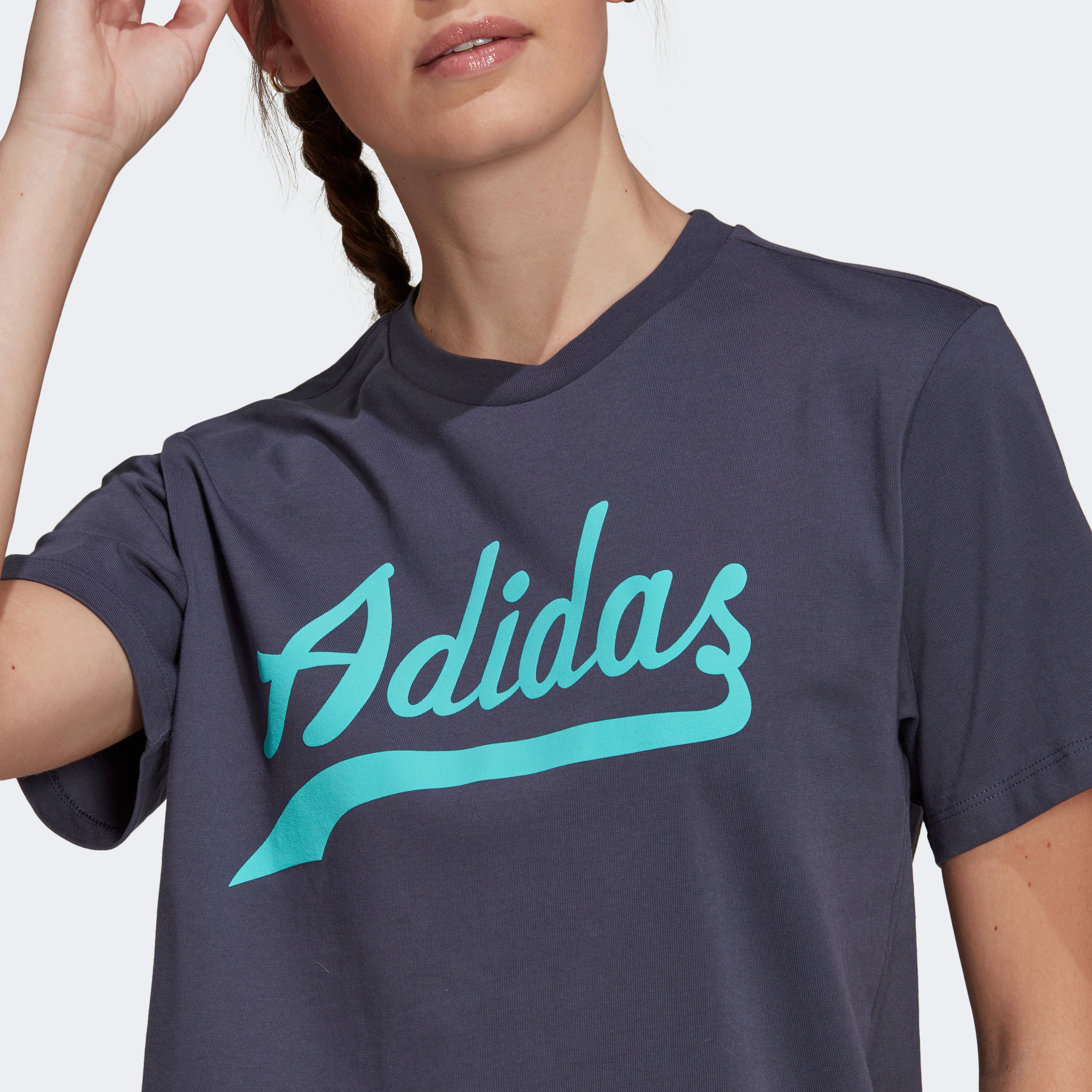 adidas Modern B-Ball Kadın Mavi T-Shirt
