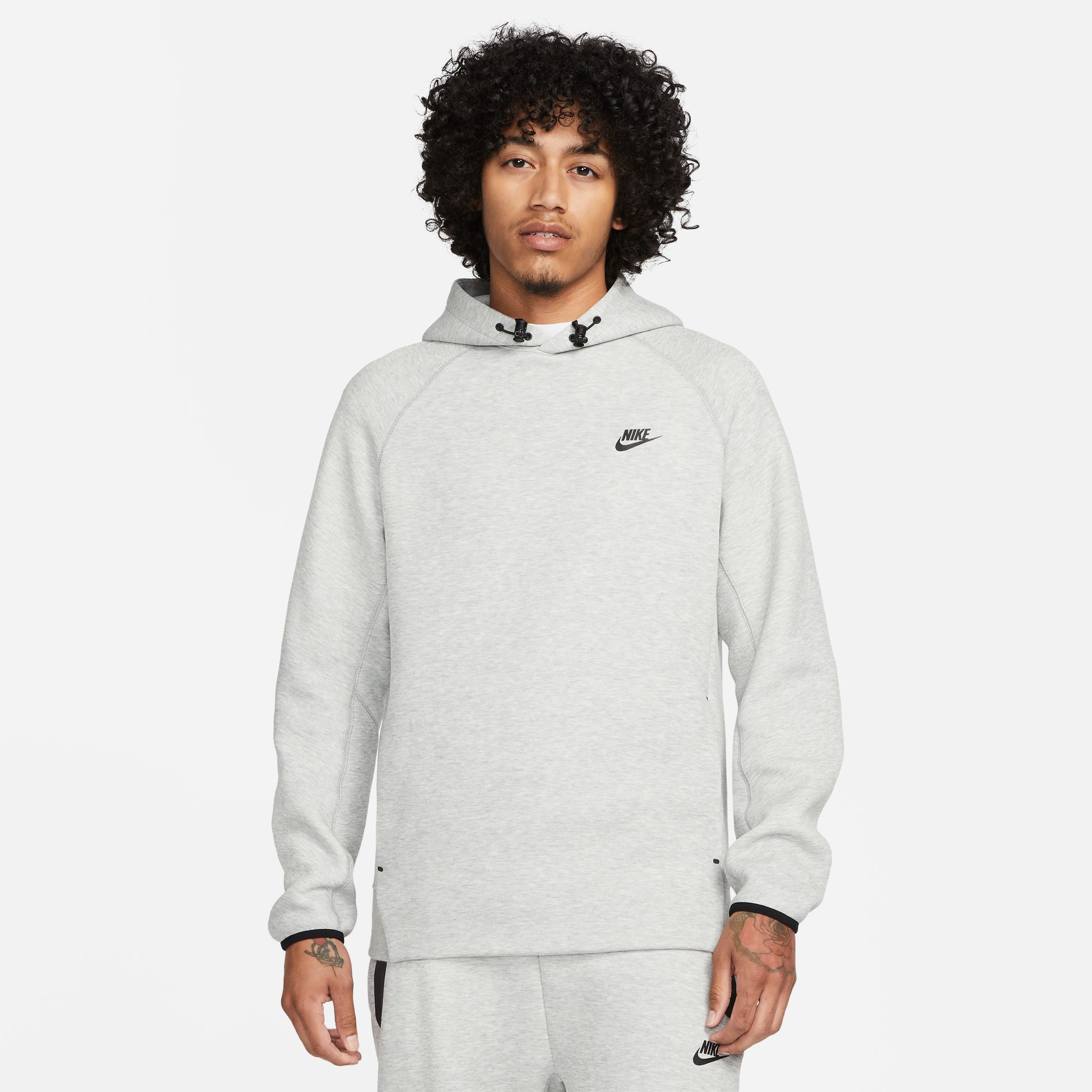 Nike Tech Fleece Pullover Erkek Gri Hoodie