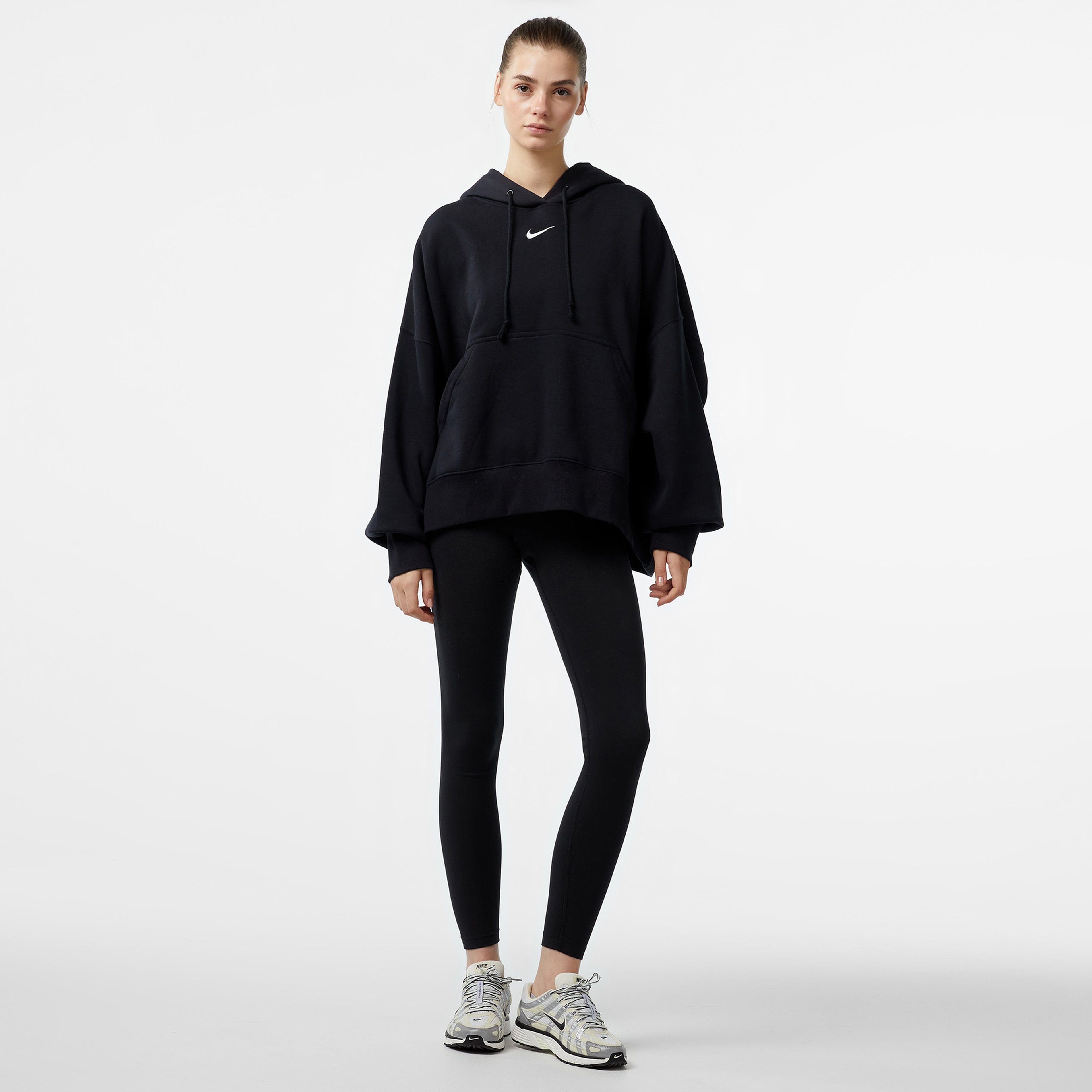 Nike Sportswear Phoenix Fleece Oversize Kadın Siyah Hoodie