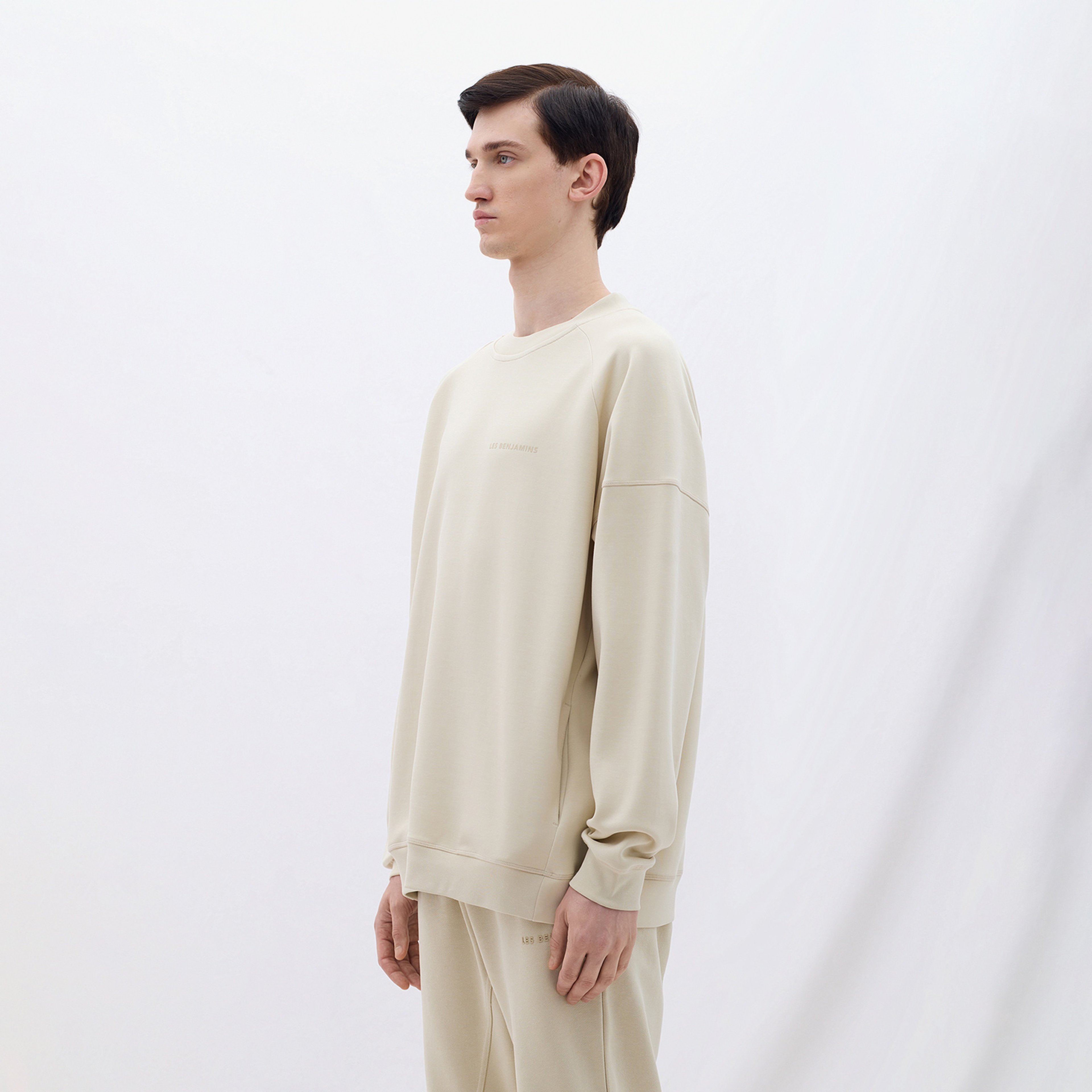Les Benjamins Classics Erkek Krem Sweatshirt