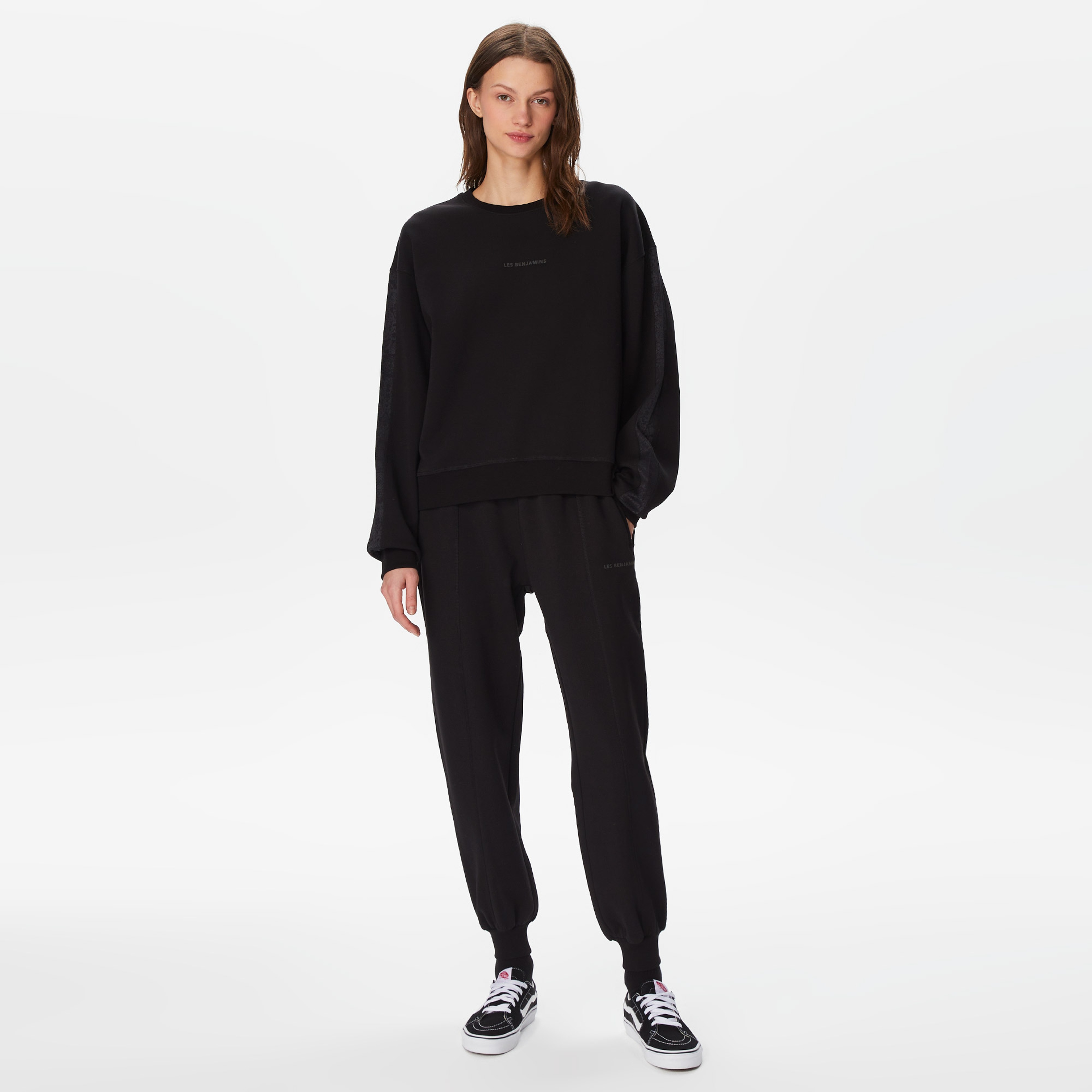 Les Benjamins 401 Kadın Siyah Sweatshirt