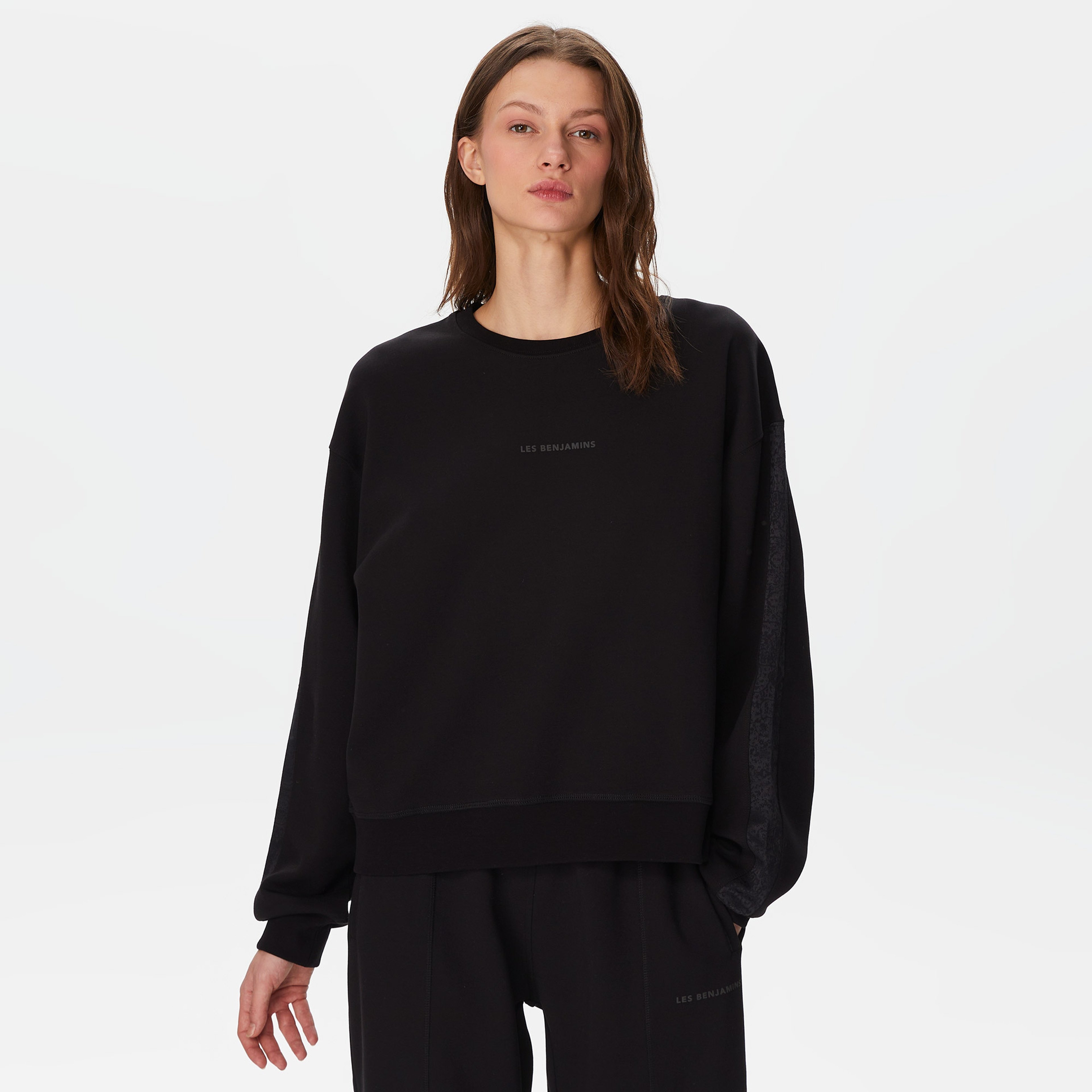 Les Benjamins 401 Kadın Siyah Sweatshirt