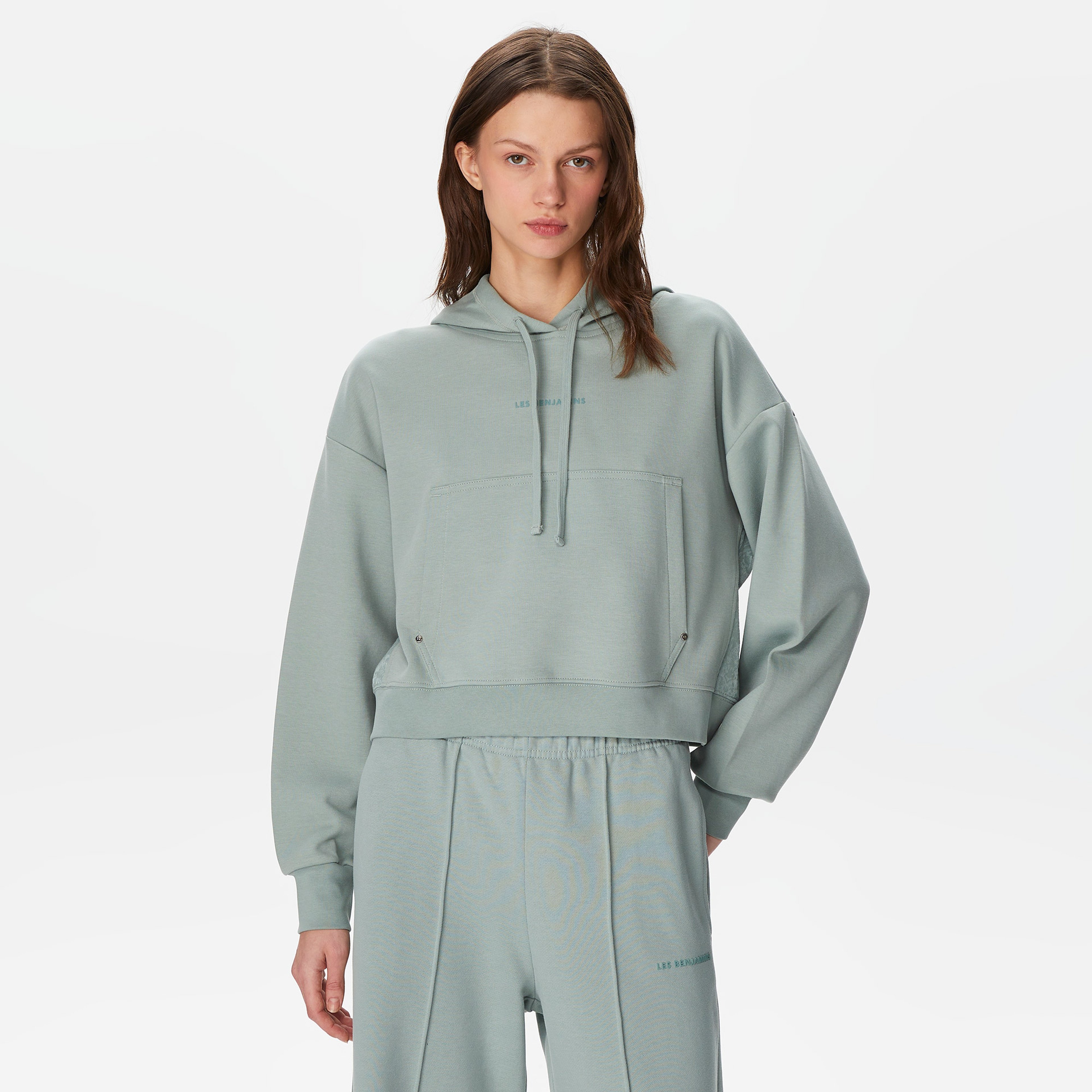 Les Benjamins Classics Kadın Yeşil Hoodie
