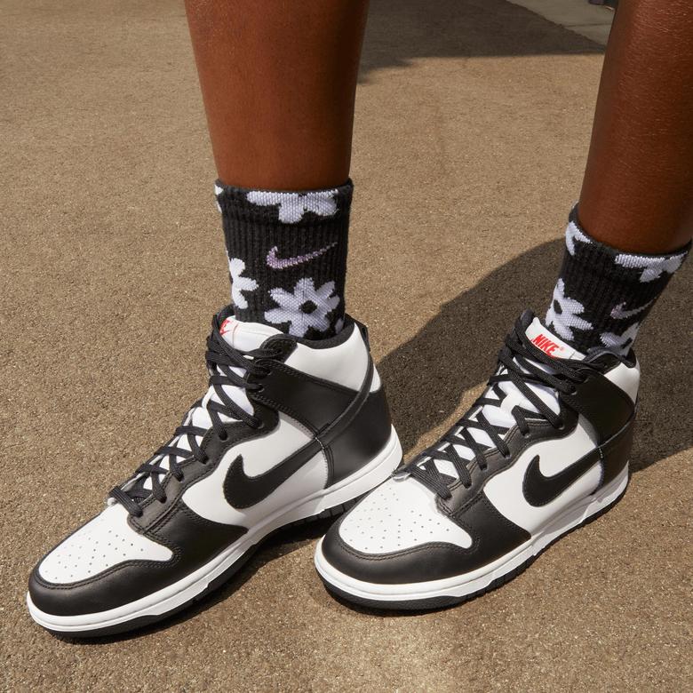Nike Dunk High Kadın Siyah/Beyaz Spor Ayakkabı