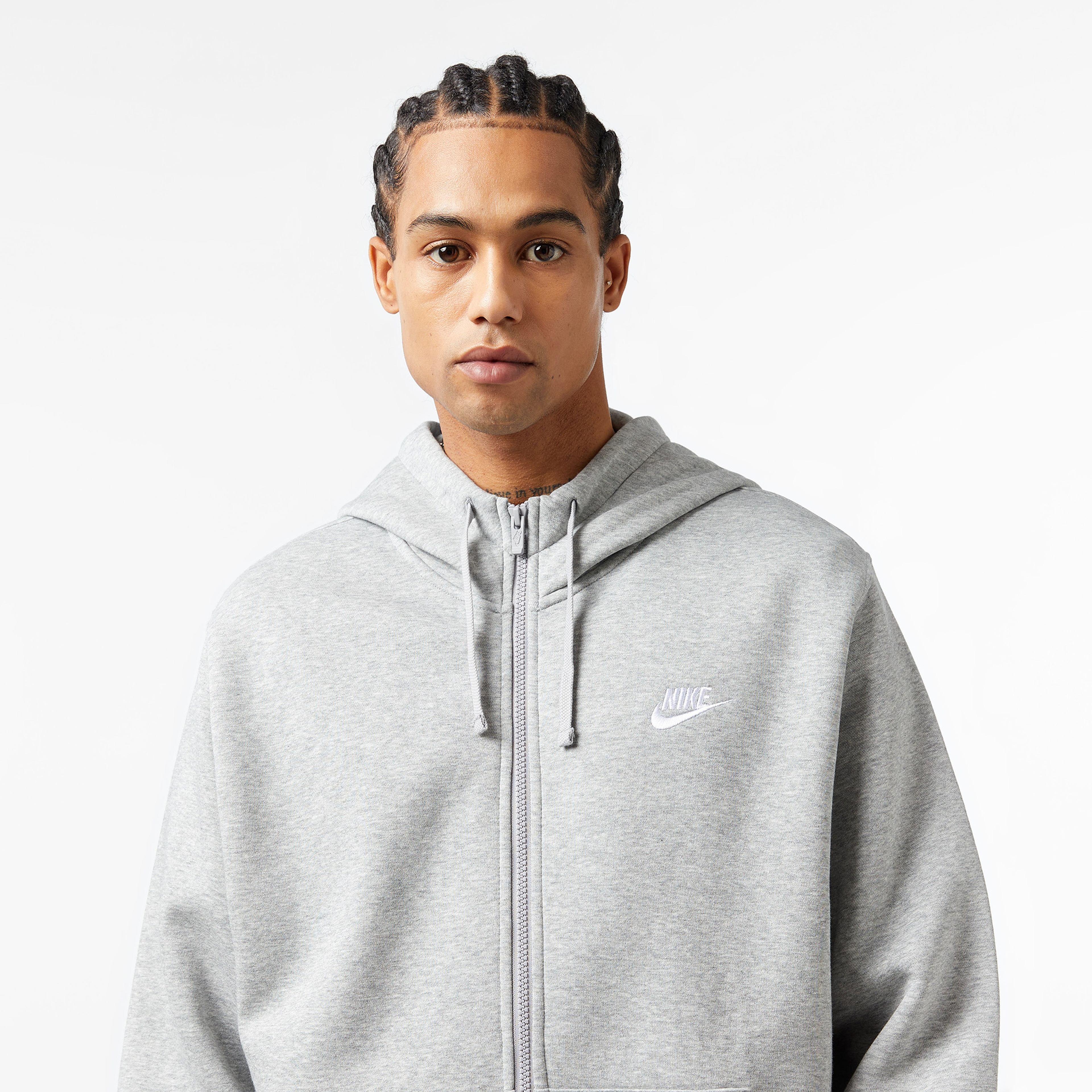 Nike Club Brushed Back Unisex Gri Eşofman Üstü