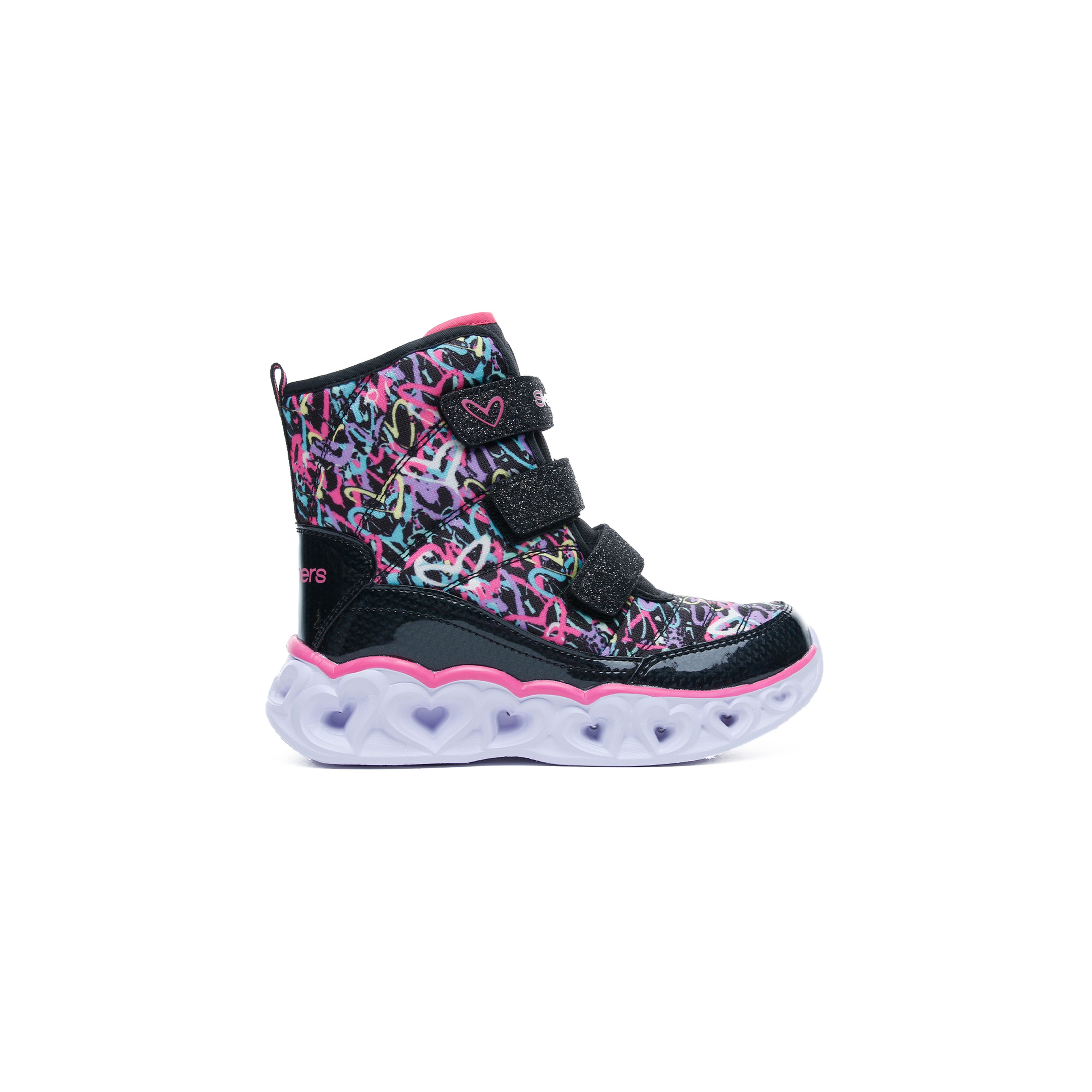 Skechers Heart Lights Çocuk Işıklı Siyah Bot
