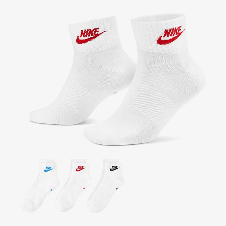 Nike Everyday Essentials Unisex Beyaz Bilek Çorap