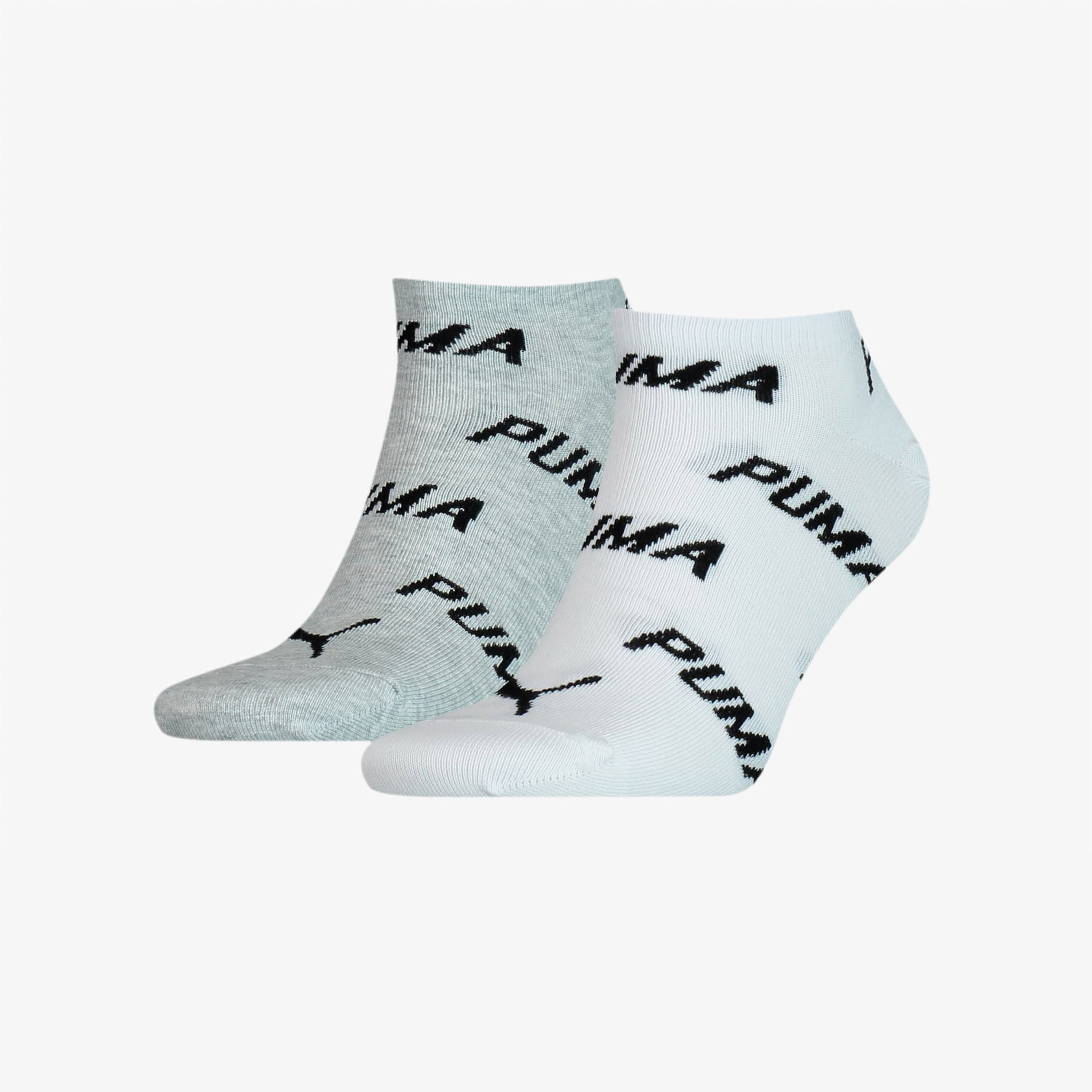Puma Unisex Beyaz/Gri 2'li Çorap