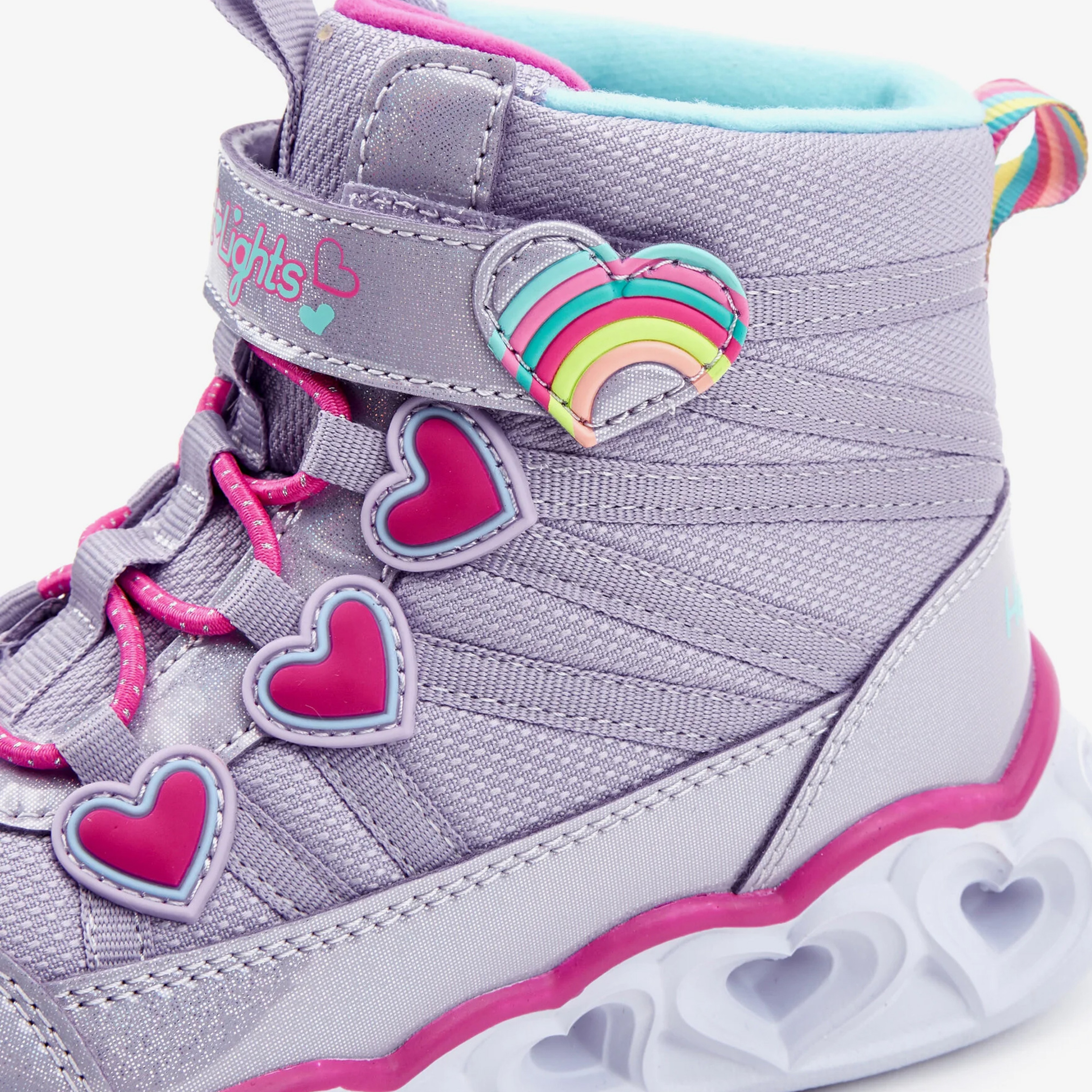 Skechers Heart Lights Çocuk Mor Bot