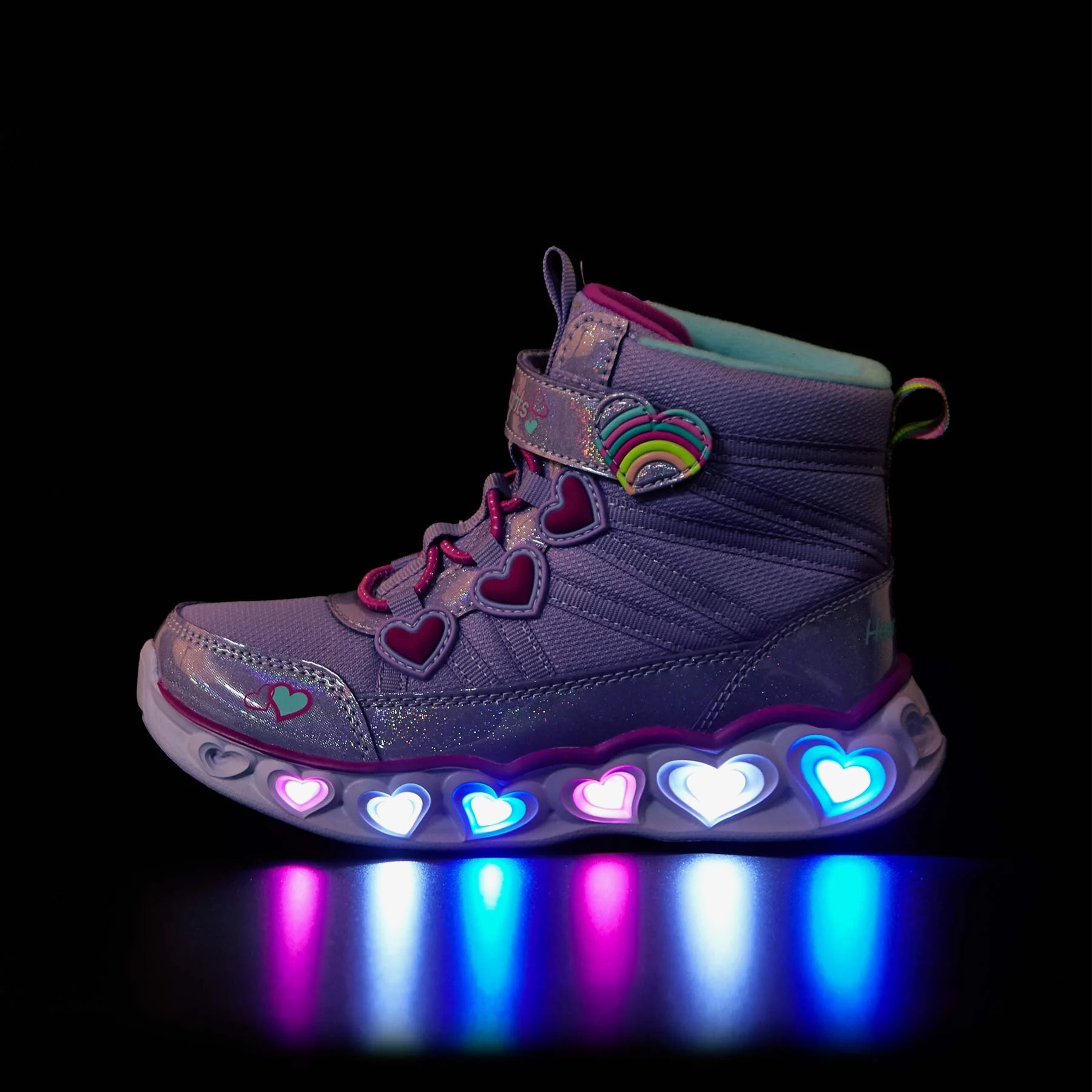 Skechers Heart Lights Çocuk Mor Bot