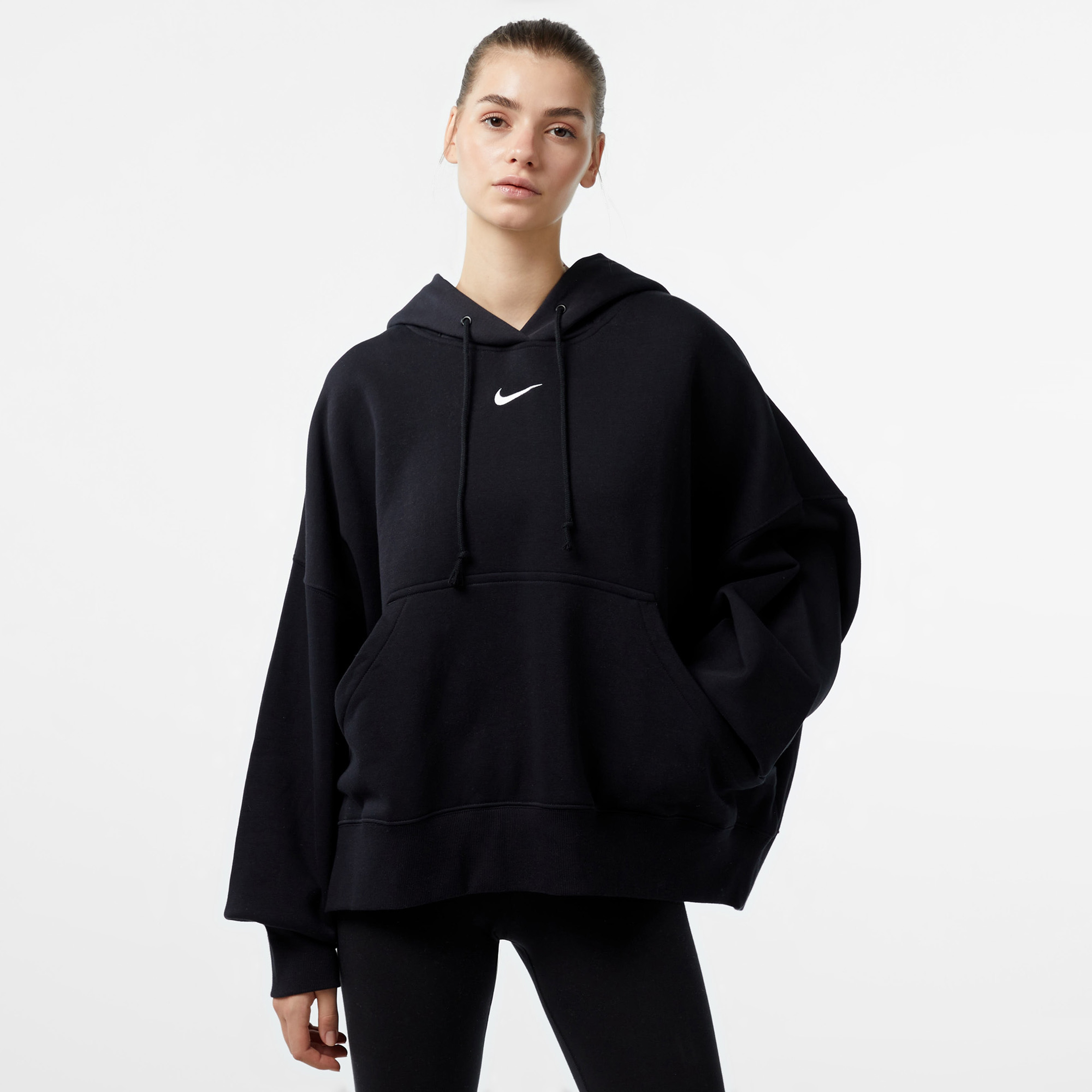 Nike Sportswear Phoenix Fleece Oversize Kadın Siyah Hoodie