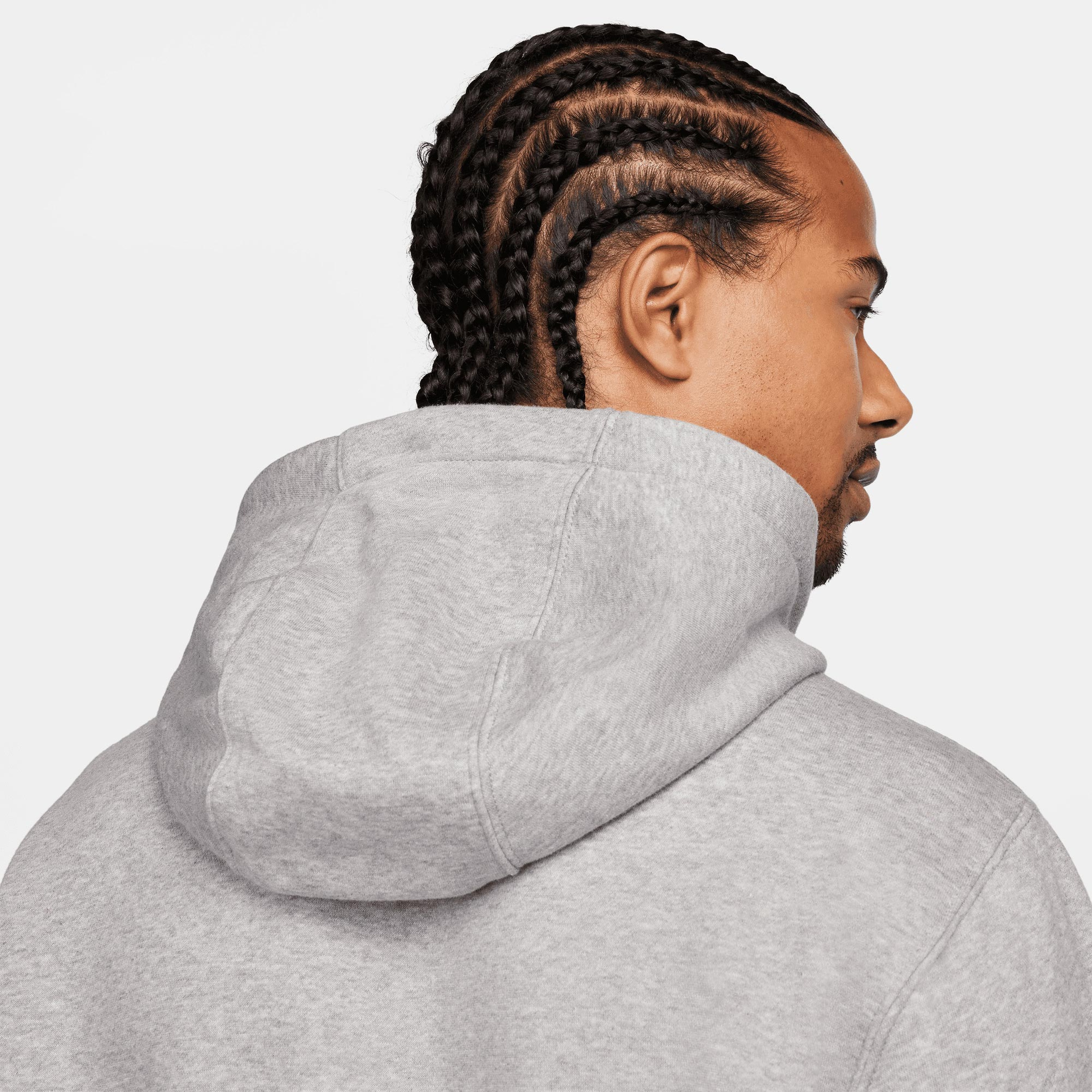 Nike Club Fleece Erkek Gri Hoodie