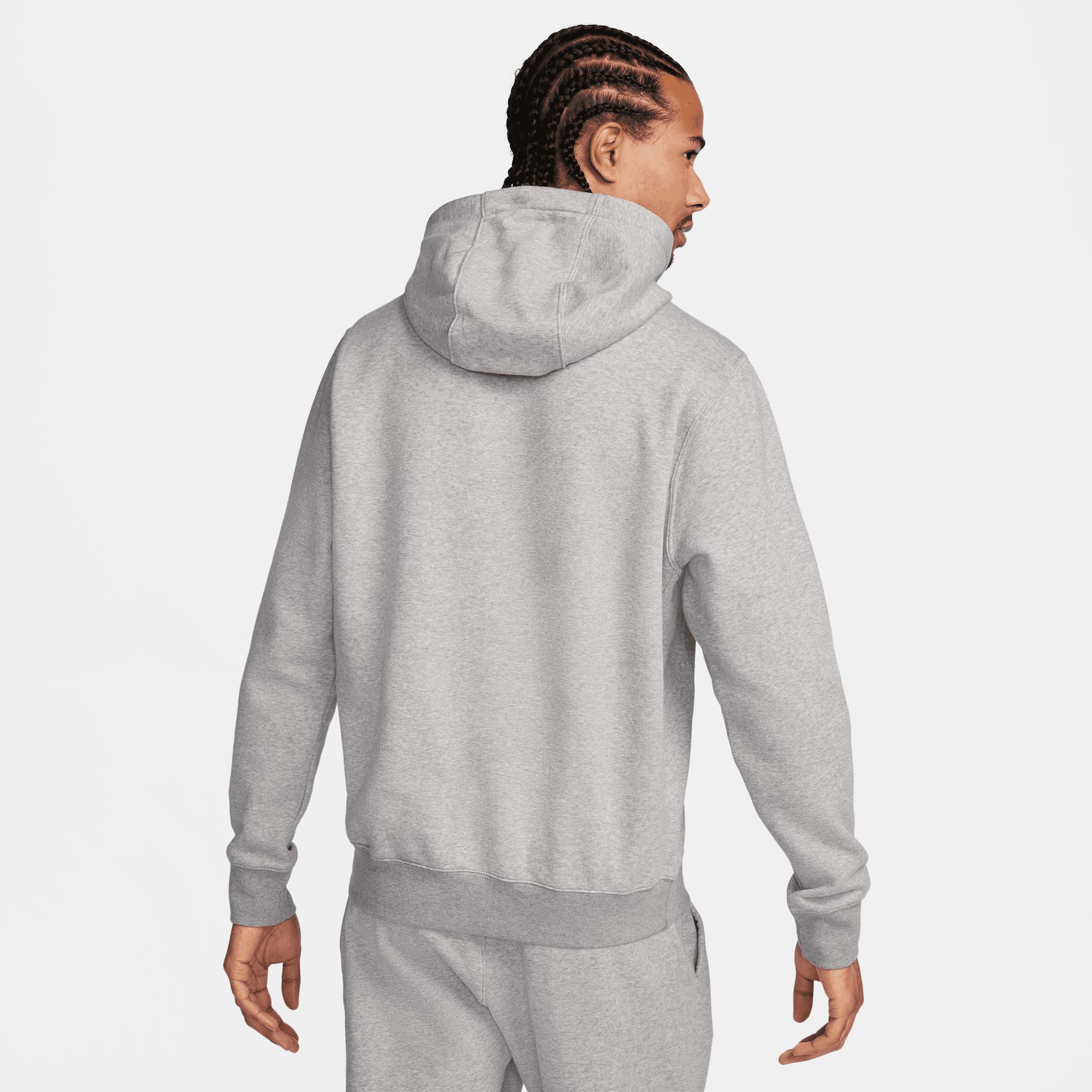 Nike Club Fleece Erkek Gri Hoodie