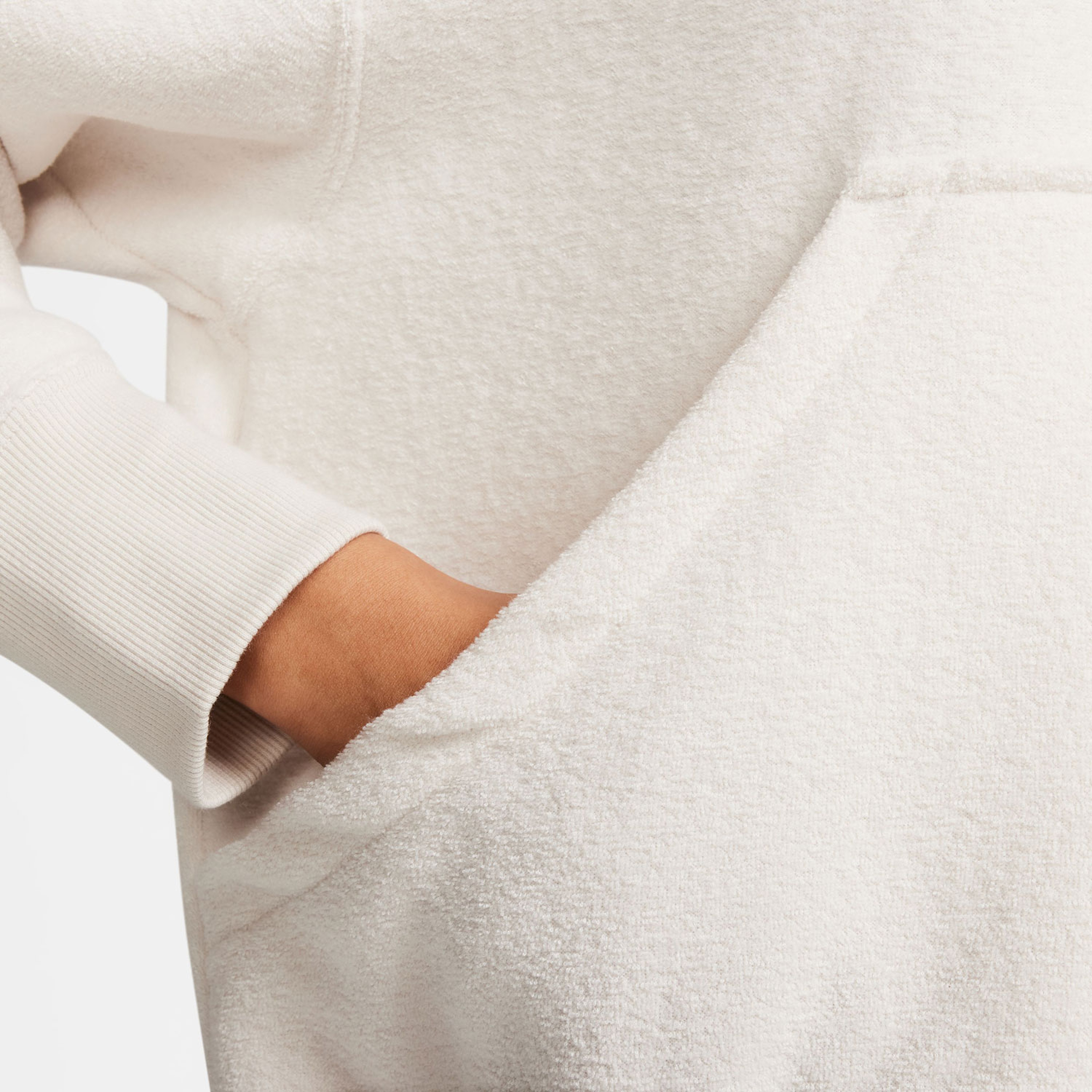 Nike Sportswear Phoenix Plush Sportswear Kadın Beyaz Hoodie