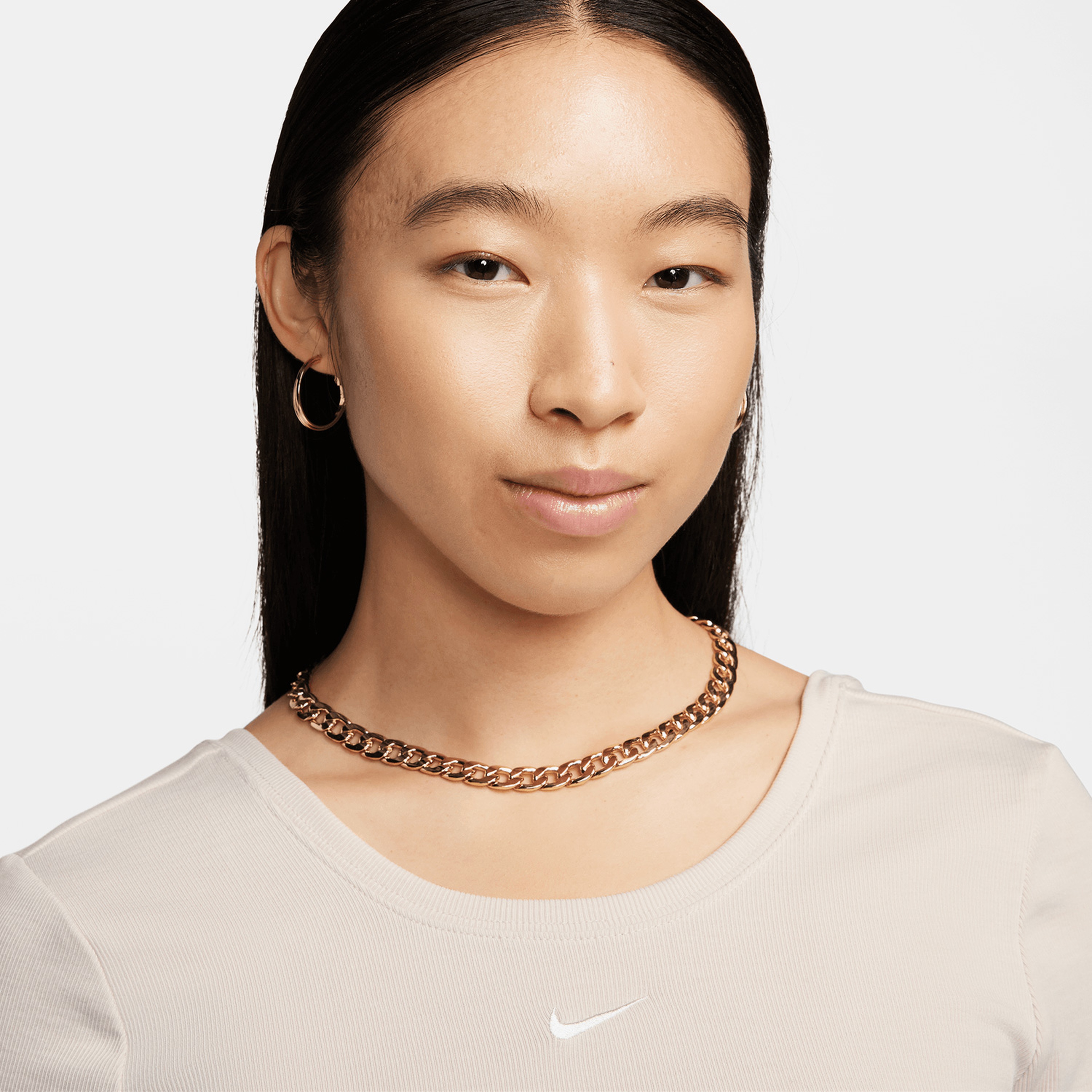 Nike Sportswear Chill Knit Kadın Krem T-Shirt