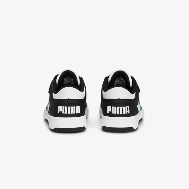 Puma Pm Rebound Layup Lo Sl Çocuk Siyah/Yeşil Spor Ayakkabı - Görsel 4