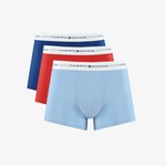 Tommy Hilfiger 3'lü Trunk Erkek Renkli Boxer