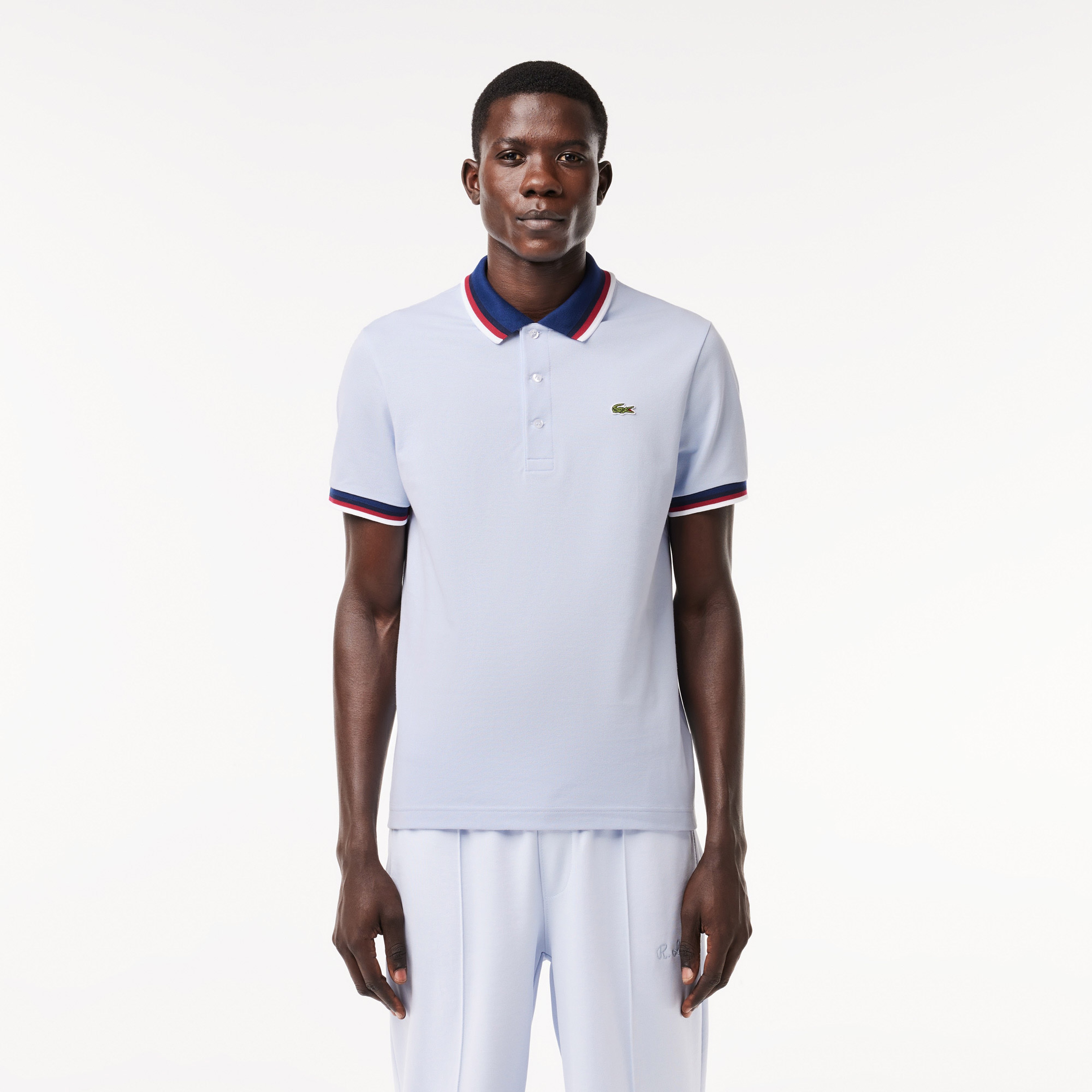 Lacoste Regular Fit Stretch Cotton Piqué Contrast Collar Polo Shirt