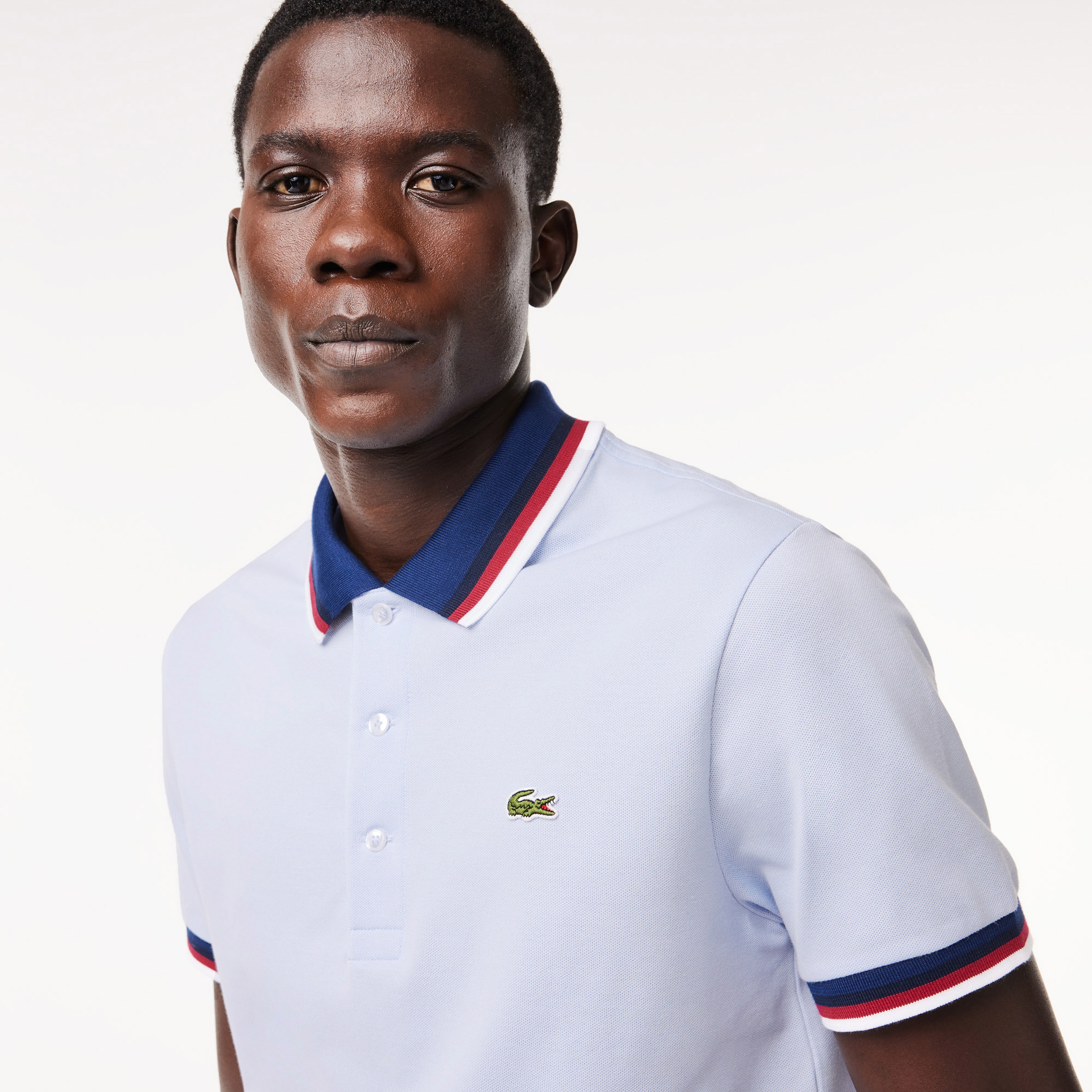 Lacoste Regular Fit Stretch Cotton Piqué Contrast Collar Polo Shirt