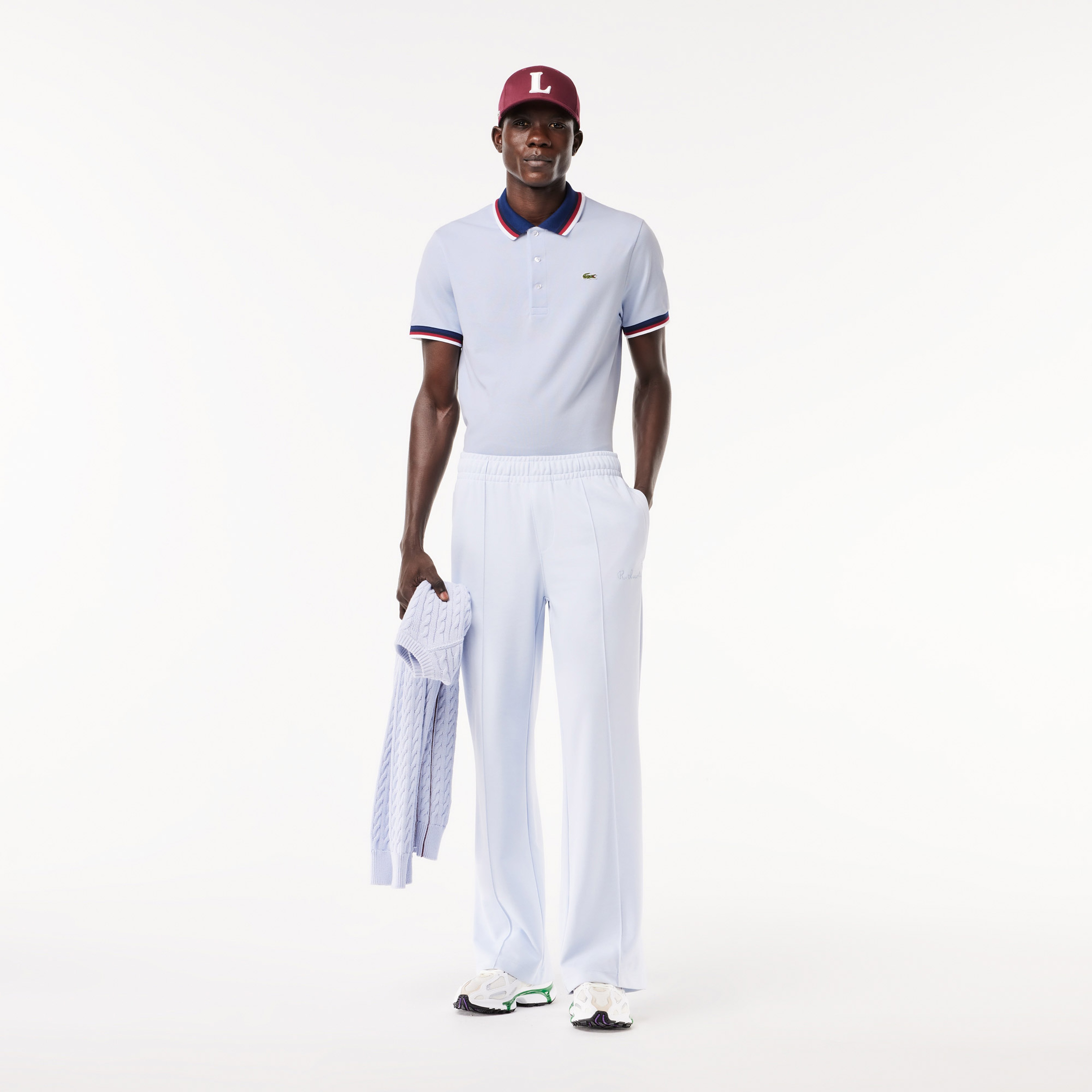 Lacoste Regular Fit Stretch Cotton Piqué Contrast Collar Polo Shirt