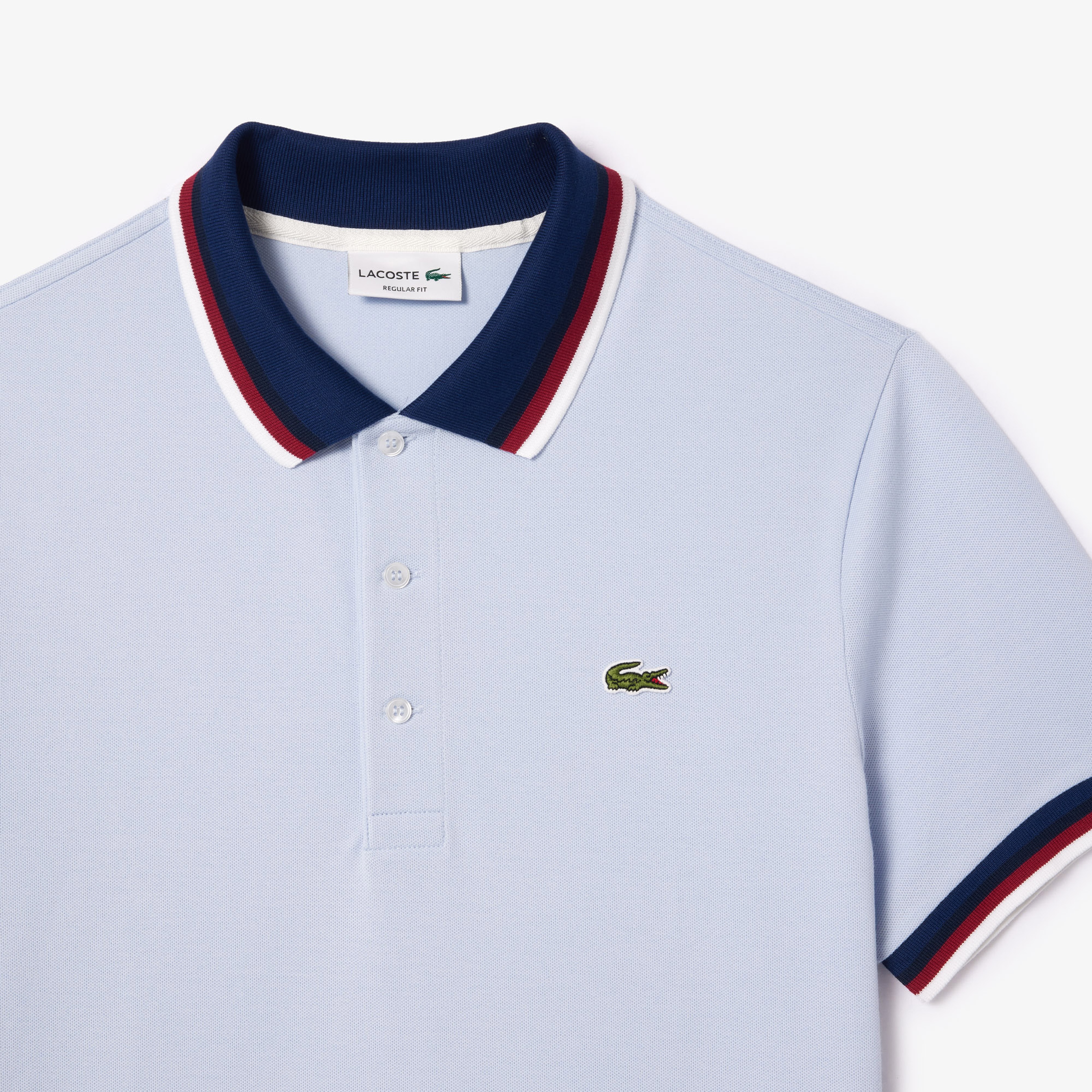 Lacoste Regular Fit Stretch Cotton Piqué Contrast Collar Polo Shirt