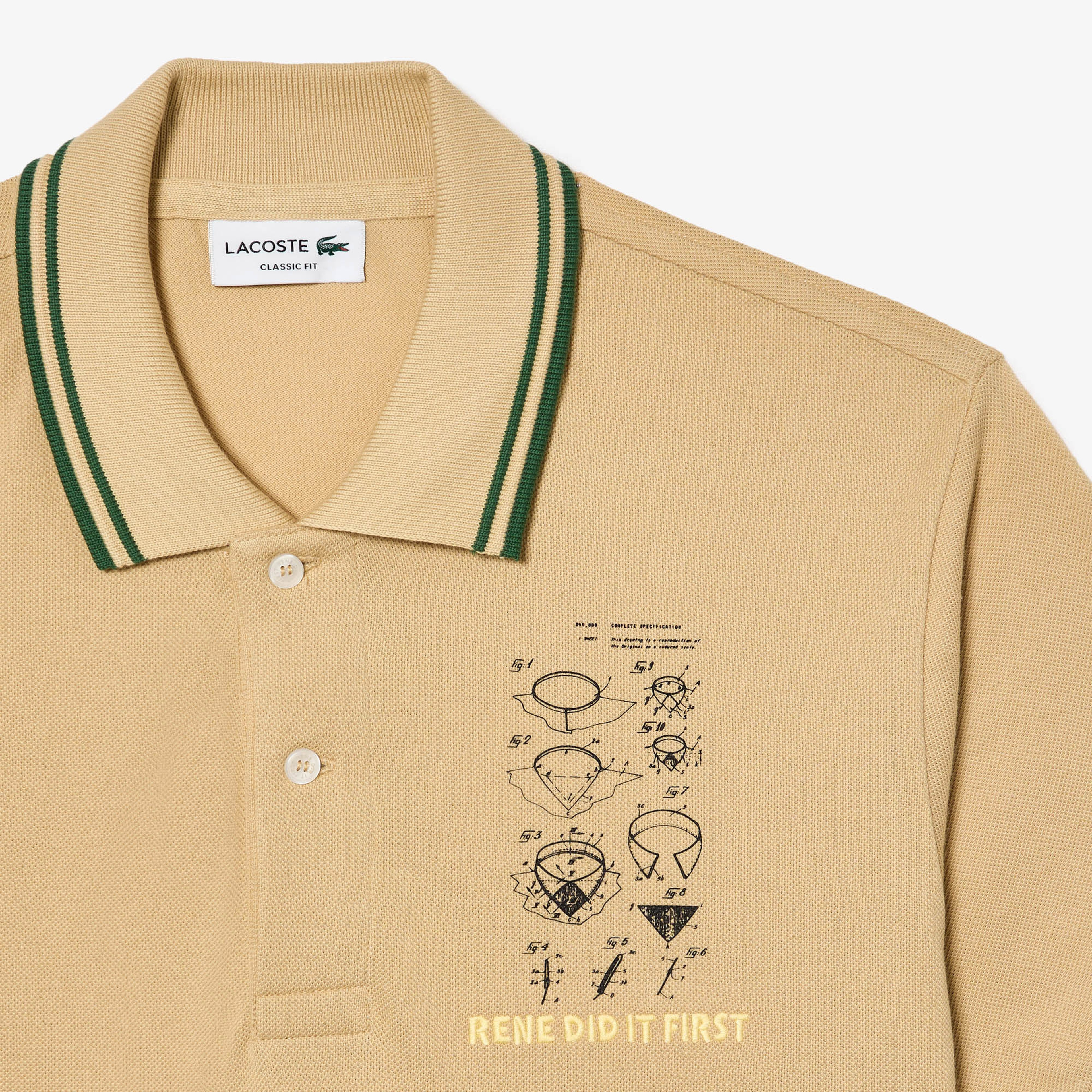 Lacoste L.12.12 Erkek Classic Fit Baskılı Kahverengi Polo