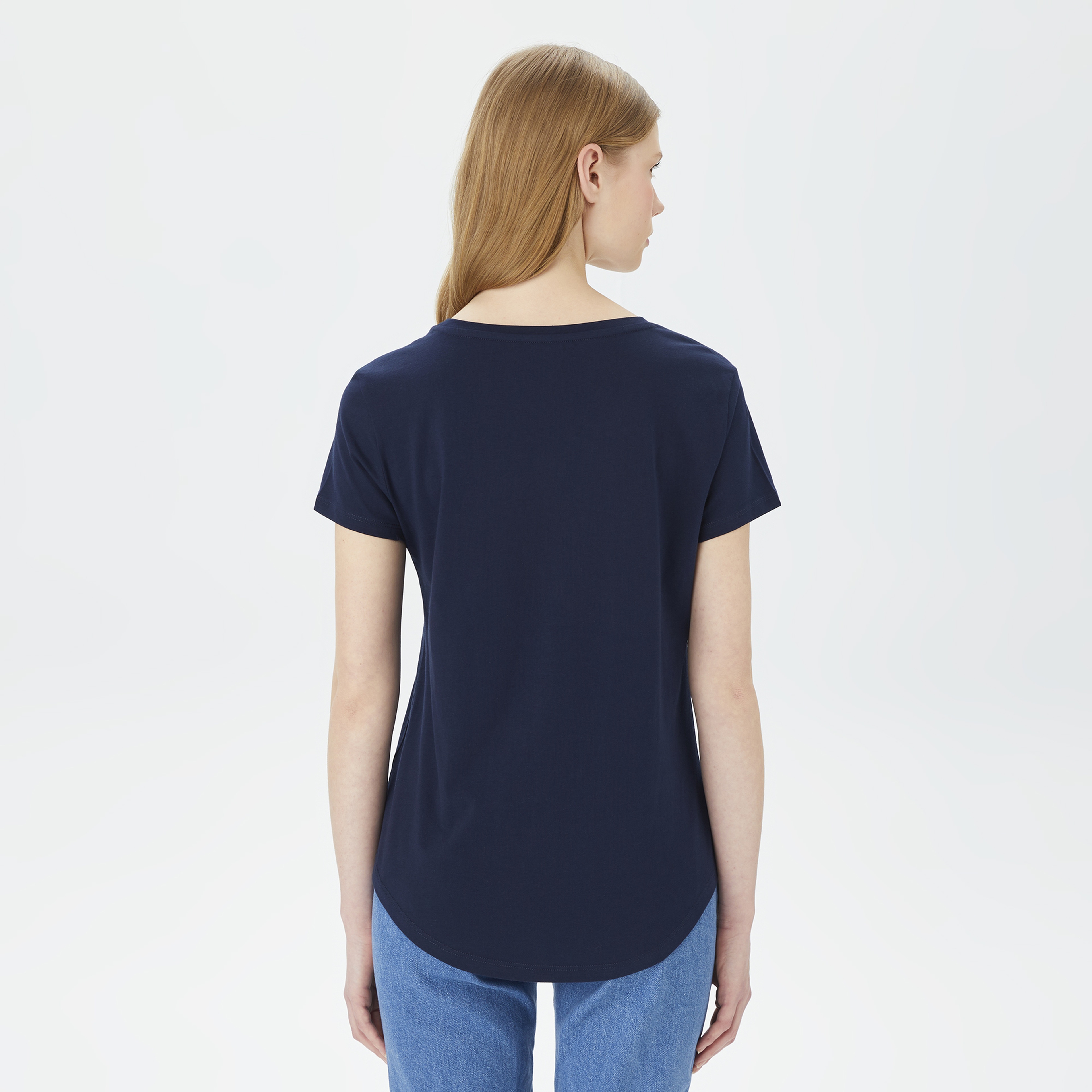 Nautica Kadın Lacivert Relaxed Fit T-Shirt
